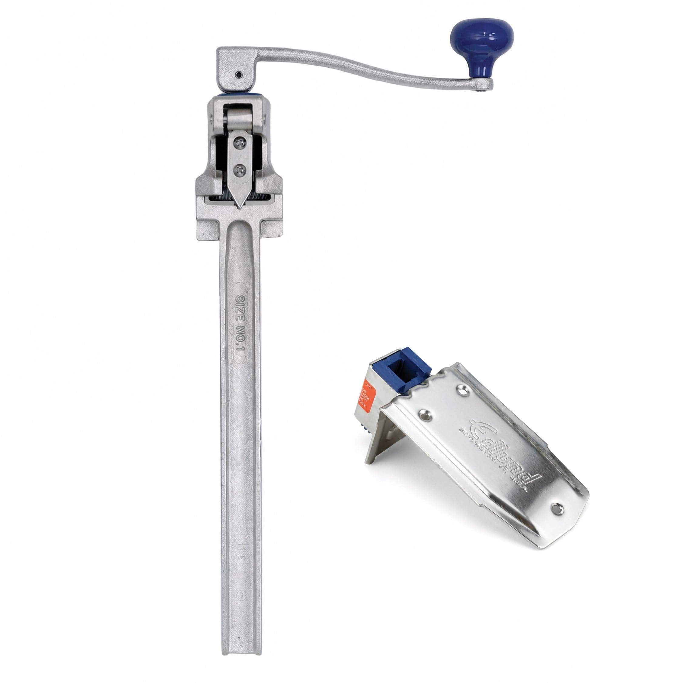 #1 Manual Can Opener – Standard Commercial Can Opener with 2-Sided Blade, Heavy Duty, Made in USA, with Plated Base