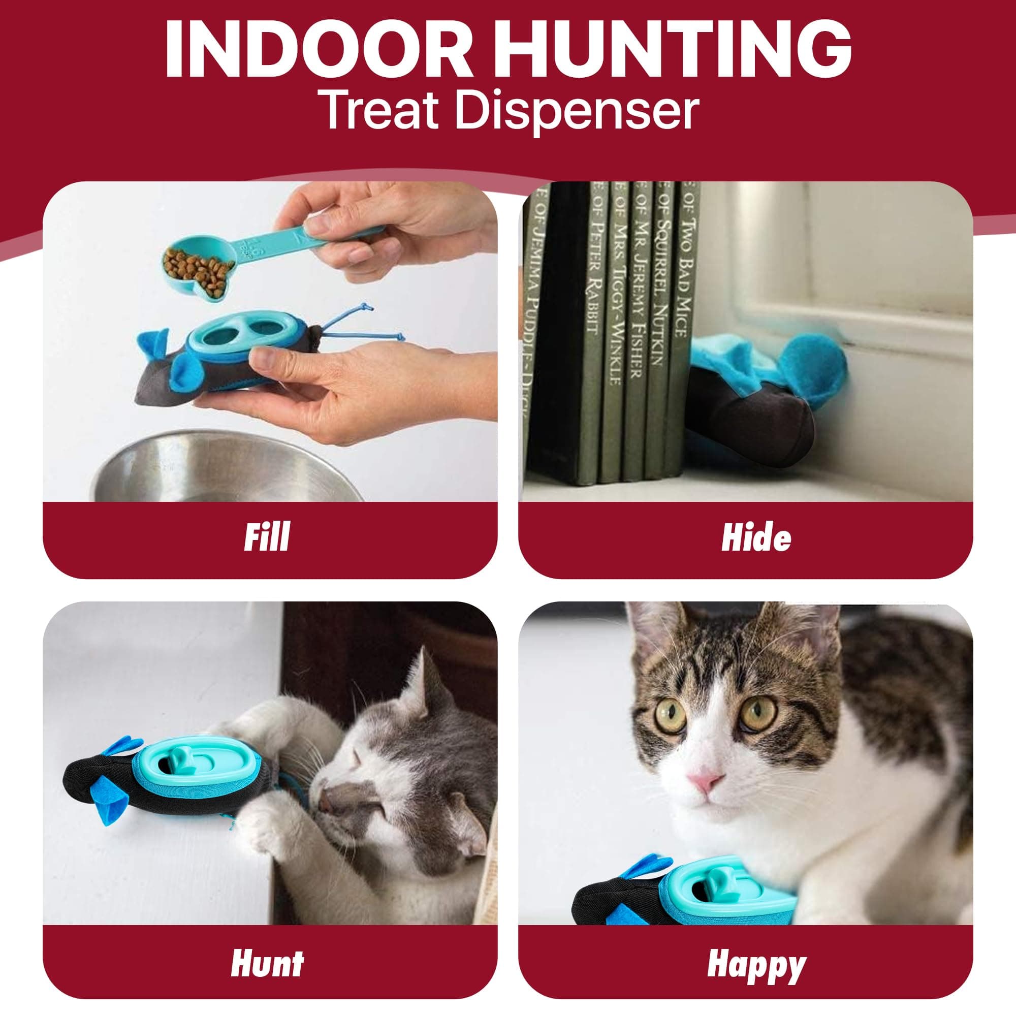 Doc & Phoebe's Indoor Hunting Cat Feeder