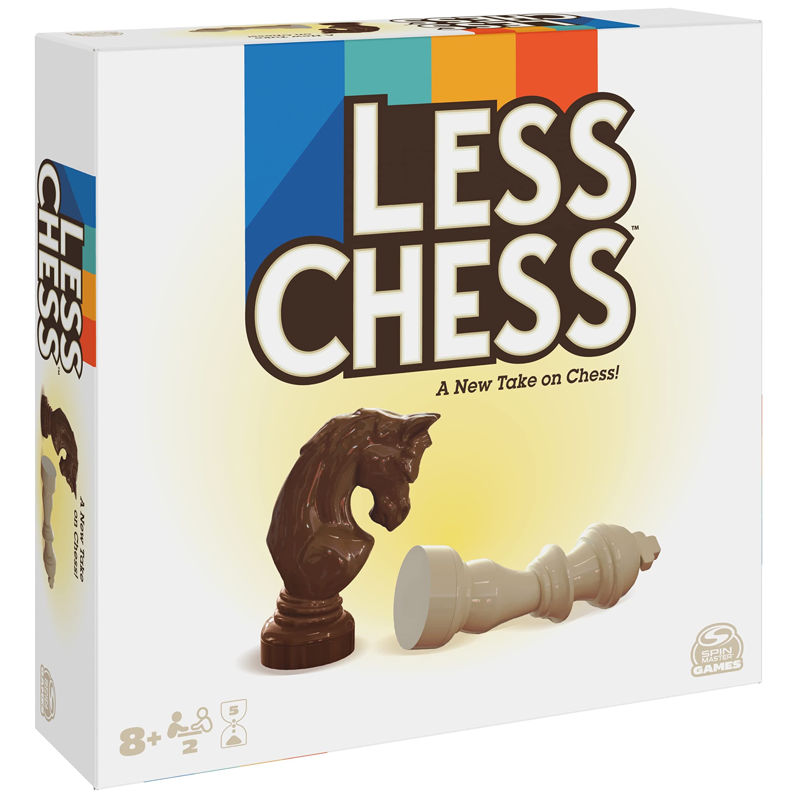 Spin Master Games Less Chess - 2-Player Adult Board Game with Chess Pieces Chess Set, Ages 8+