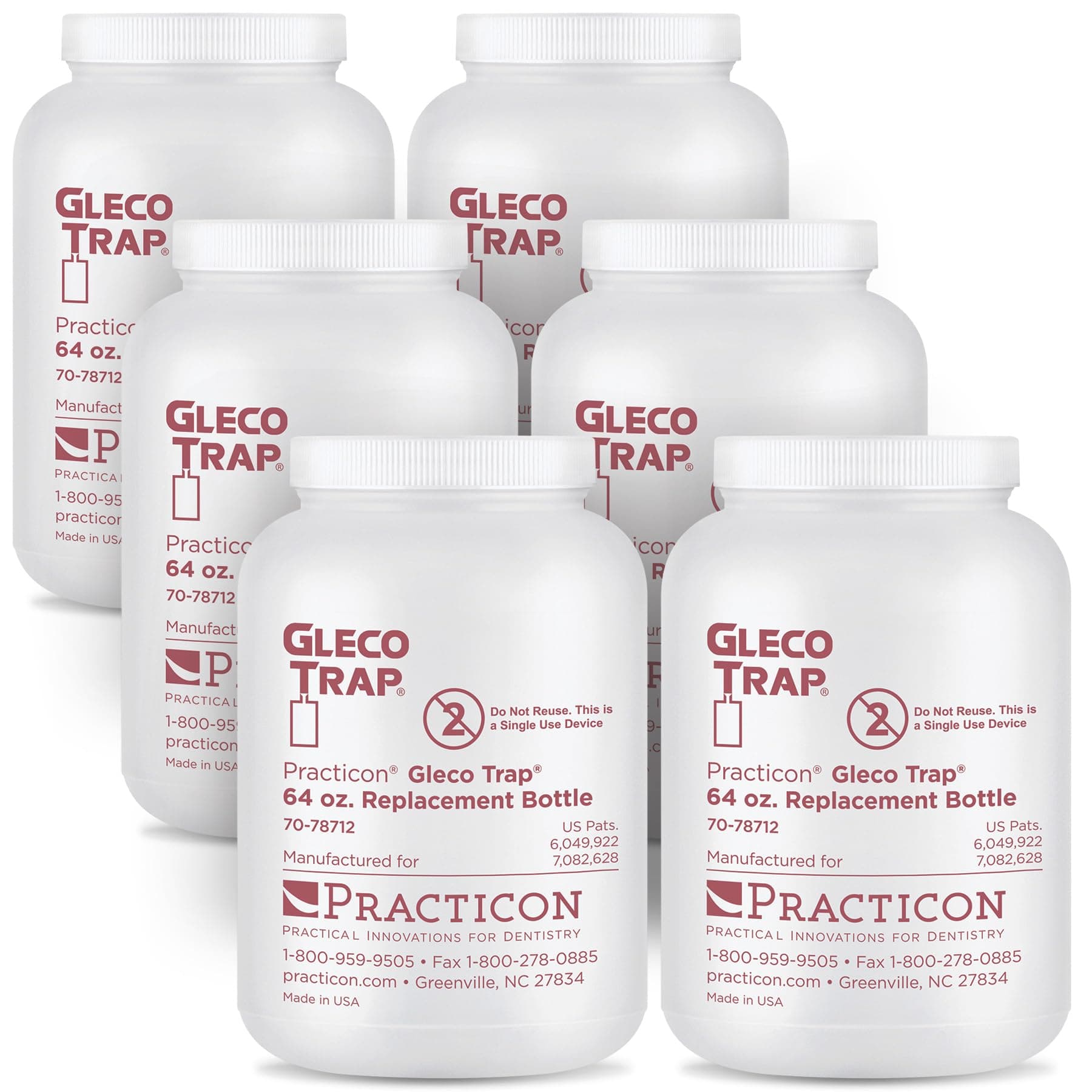 7078712 Gleco Trap Replacement Bottle, 64 oz., Pack of 6
