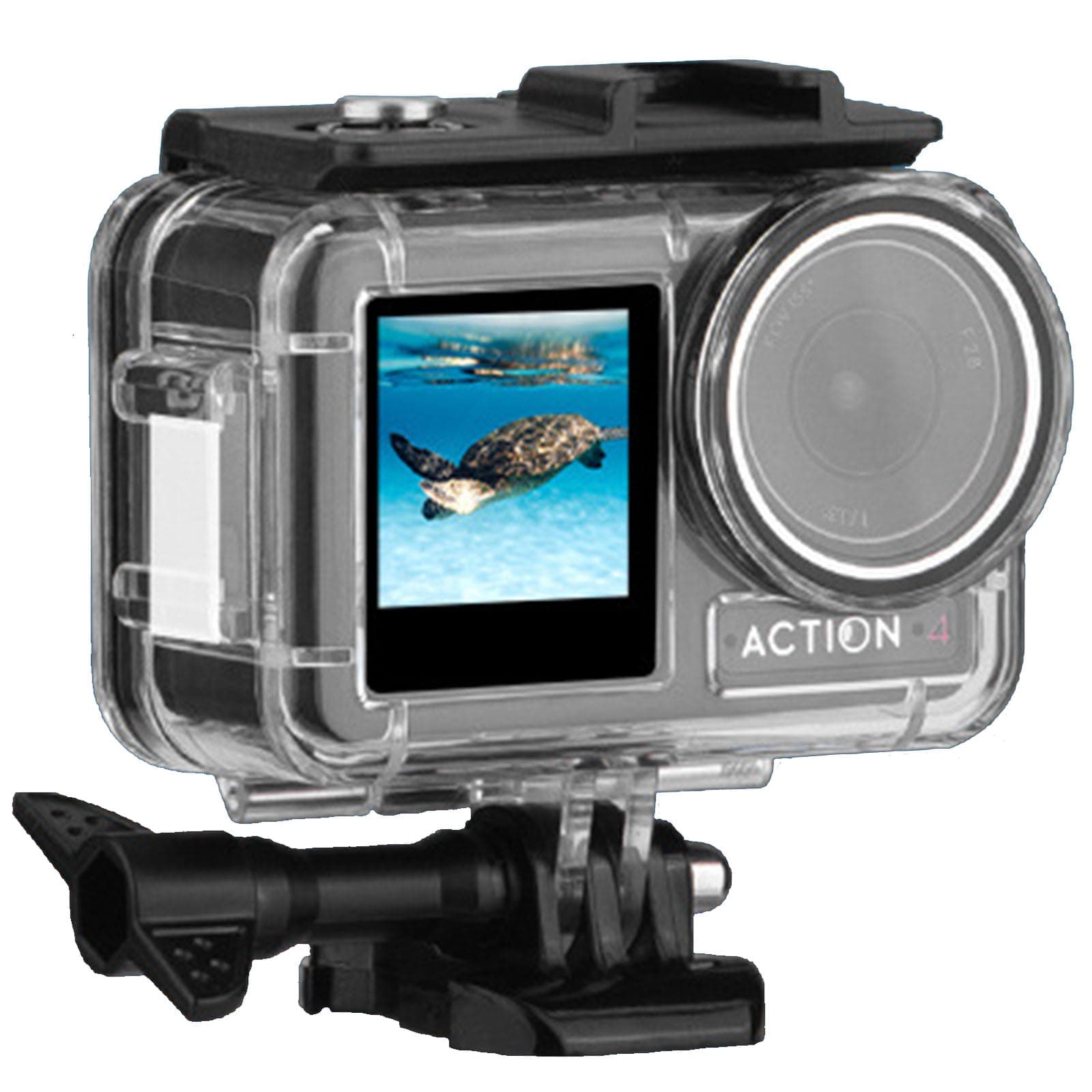 60M Waterproof Case Compatible with DJI OSMO Action 3/4 Outdoor Action Camera 196FT Dive Case with Bracket Accessories Underwater Photography Housing Diving Protective Shell Kit