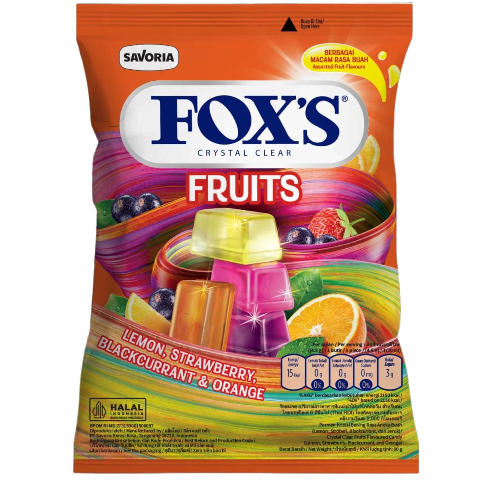 Fox's Crystal Clear Fruits 90g
