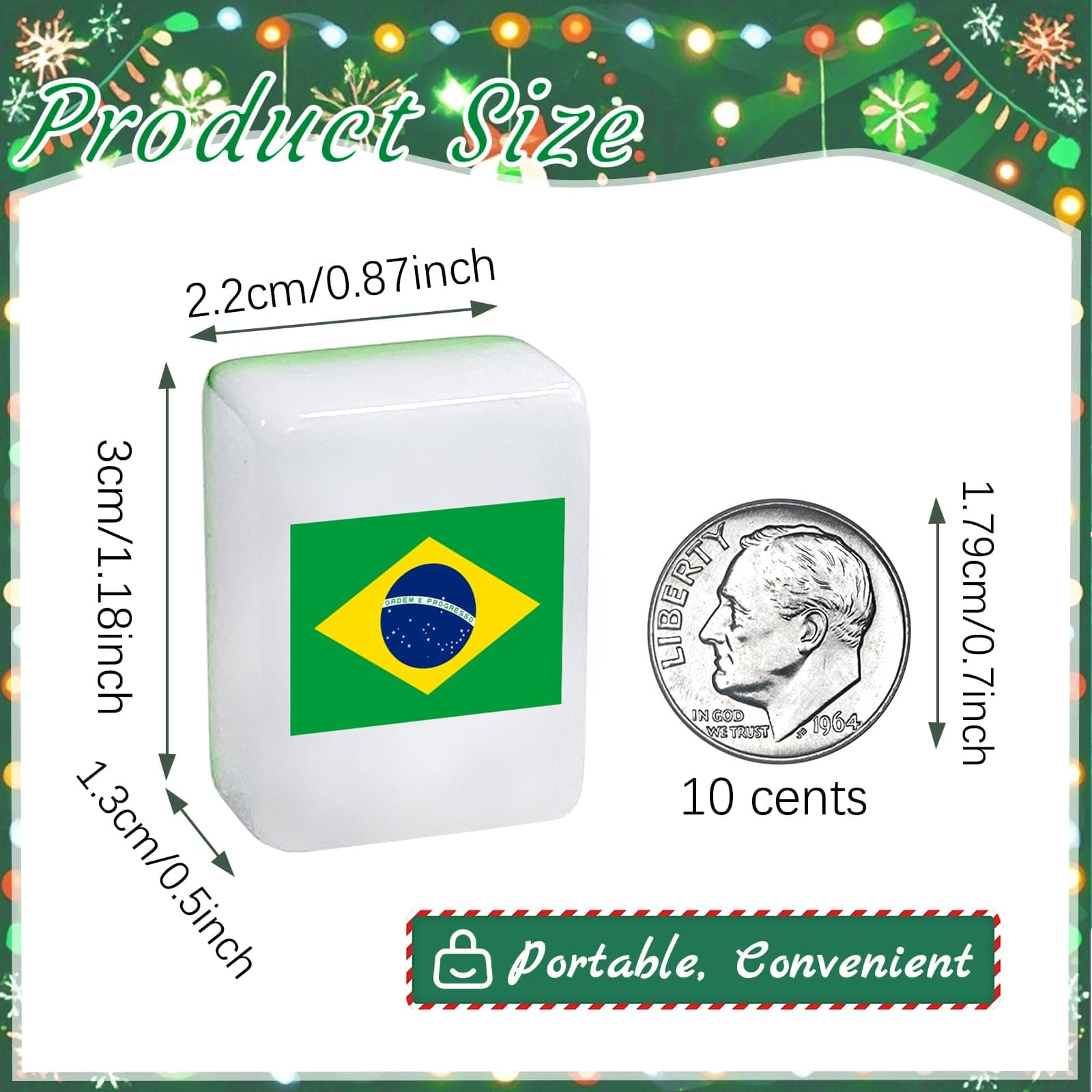 Seaside Escape Game Blocks, Mahjong Tile Game Sets with 65 Tiles 30mm Flag Pattern.