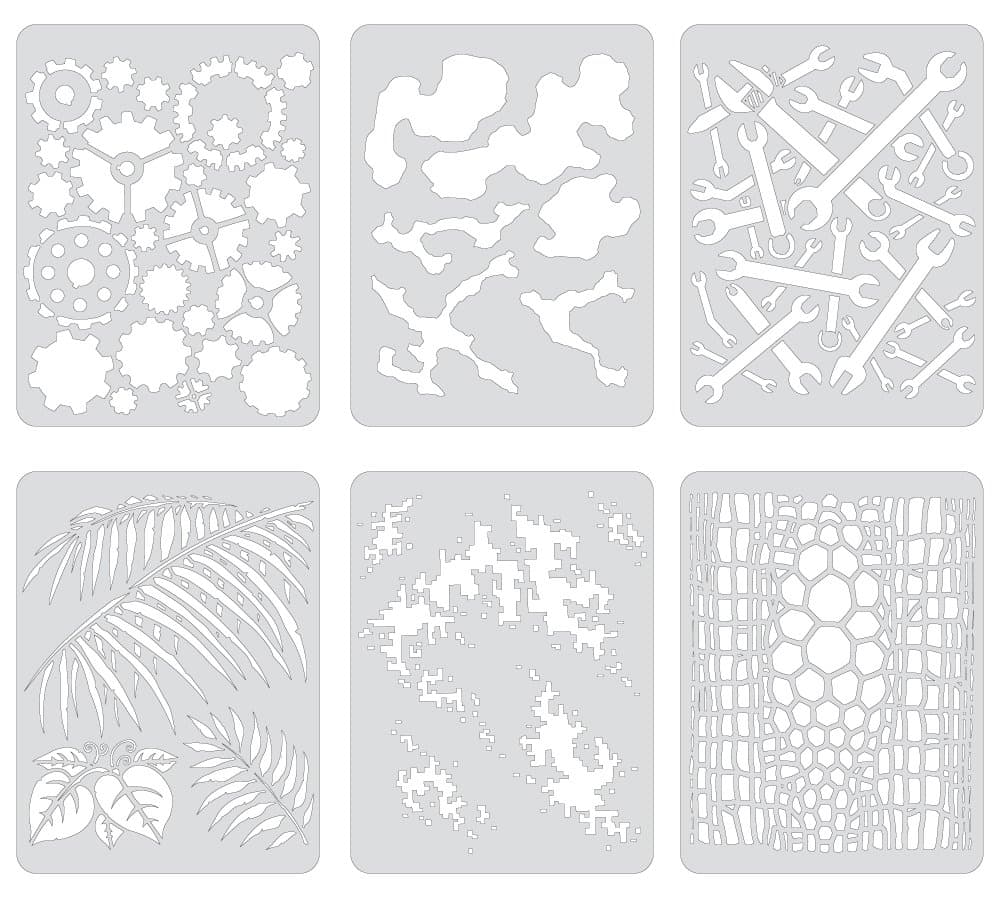 Artool Freehand Airbrush Templates, Mini FX4 Series Set