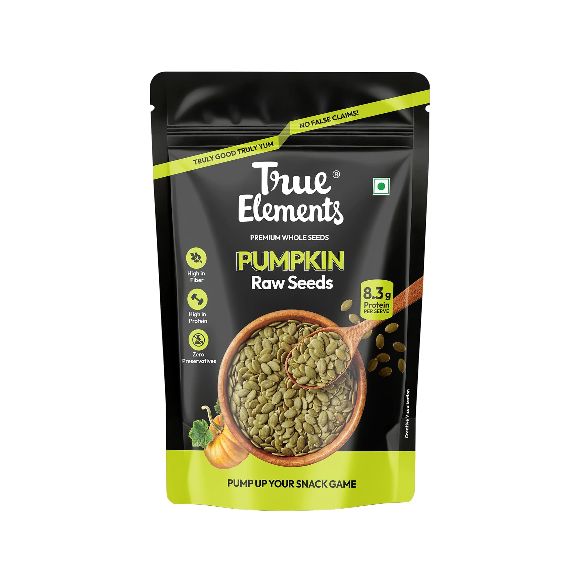 - True Elements Pumpkin Seeds 500g - AAA Grade Seeds for Eating | Protein Rich Seeds | Healthy Diet Snacks | Rich in Protein