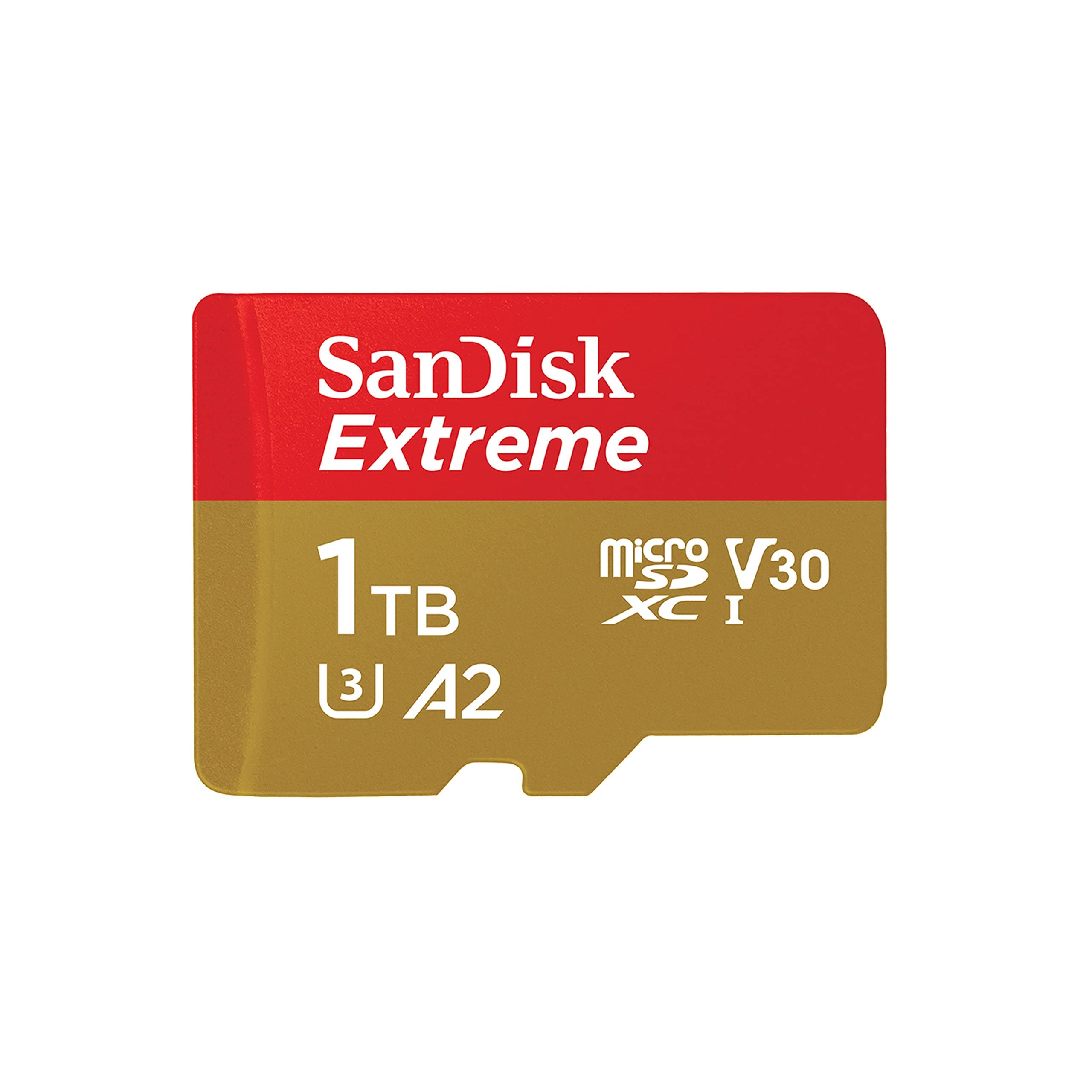 SANDISK 1TB Extreme microSDXC UHS-I Memory Card with Adapter - C10, U3, V30, 4K, 5K, A2, Micro SD Card- SDSQXAV-1T00-GN6MA