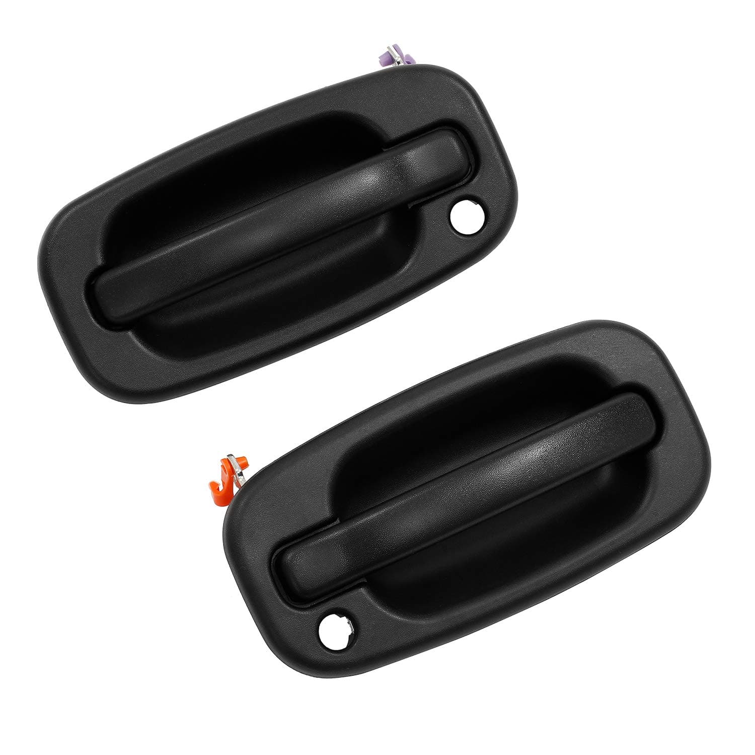 Gledewen Exterior Door Handle Front Left & Right Pair with Key Hole | for 1999-2007 Chevy Silverado Suburban Tahoe Avalanche GMC Sierra Yukon Cadillac Escalade | Replaces# 15034985, 15034986