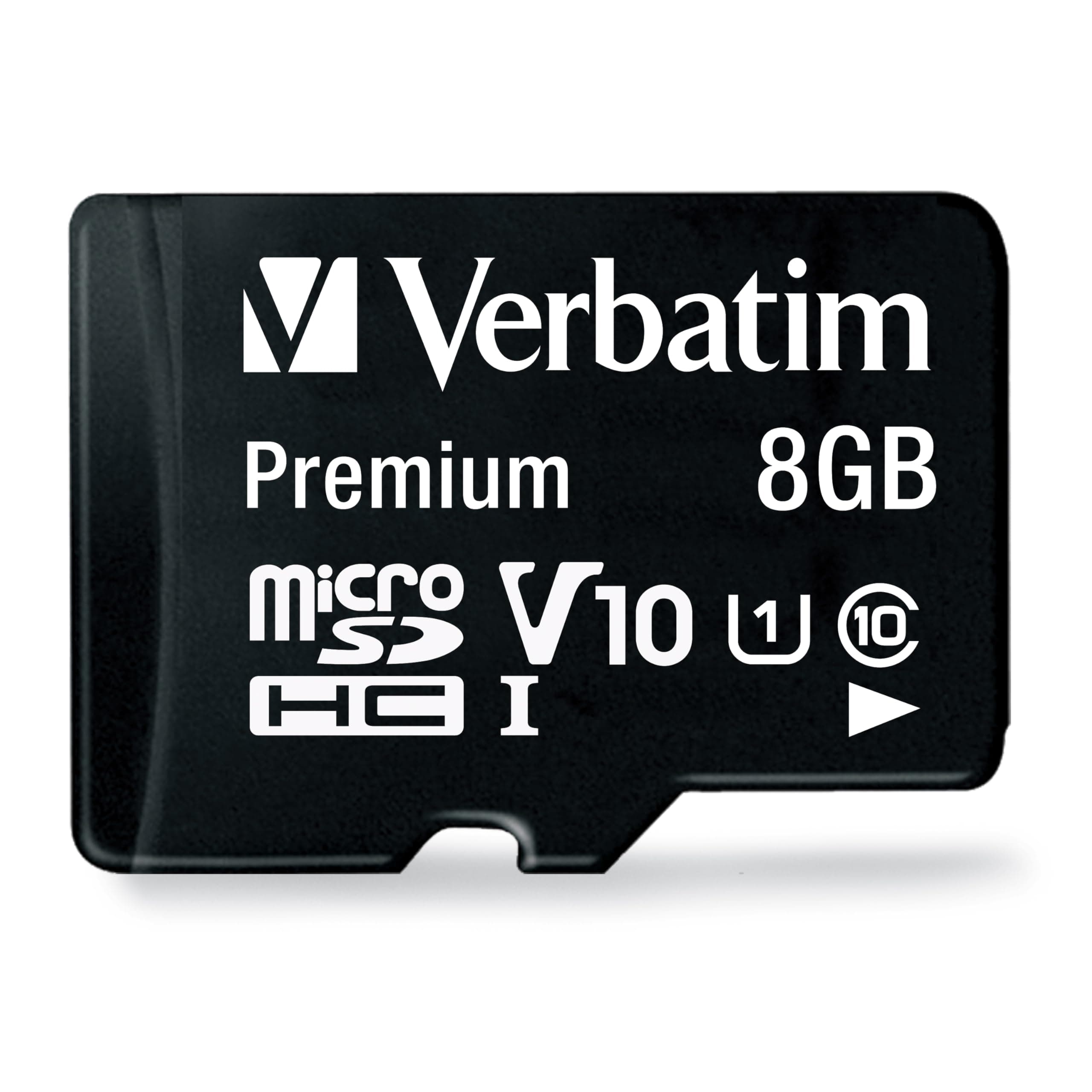 8GB Premium microSDHC Memory Card with Adapter UHS-I V10 Class 10 Supports Full HD (1080p) U1 Speed Rated Up to 80MB/s Read Speed