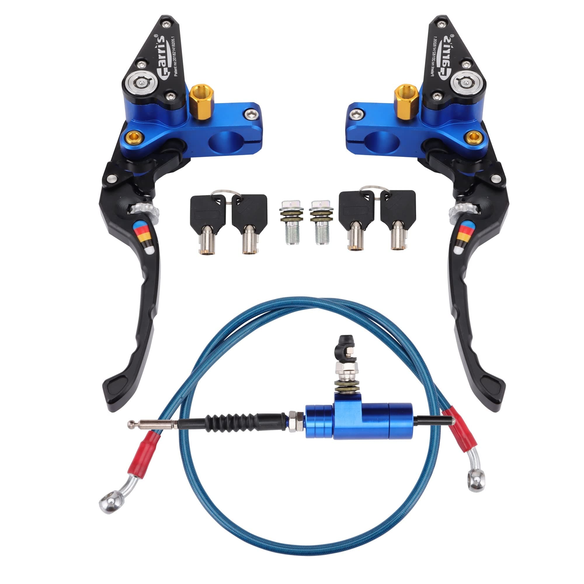 WOOSTAR Motorcycle Hydraulic Clutch Kit Master Cylinder with CNC Brake Lever Replacement for YZF 1000R Banshee 350 2001 YZ426F 2017 CRF450R Suzuki GSX650F CR250 Dirt Pit Bike Blue