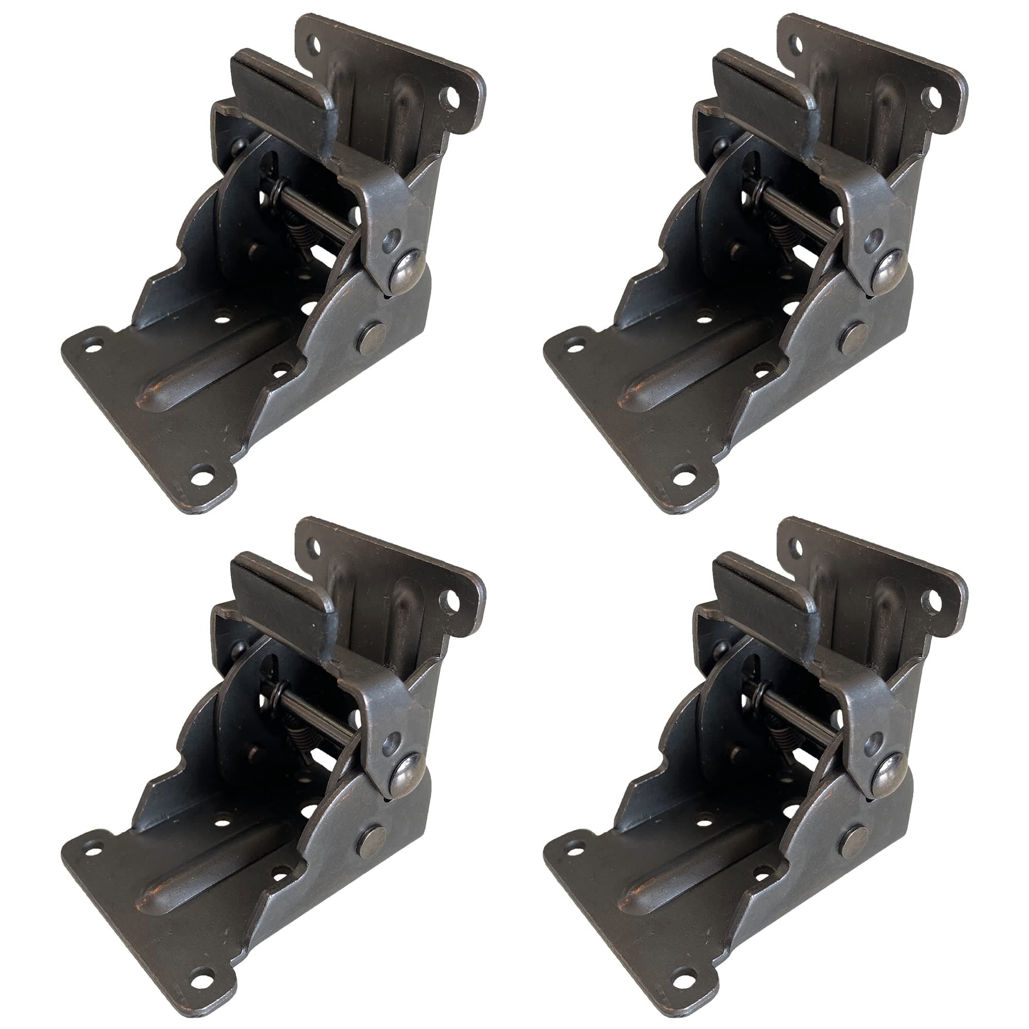 Foldable Support Bracket-Self-Locking Hinge- Leg Fittings and Corner Brace- for Folding Legs |Folding Workbench| Fold Down Desk Extension in Kitchen | Laundry Room Garage | RV (4 Hinges)