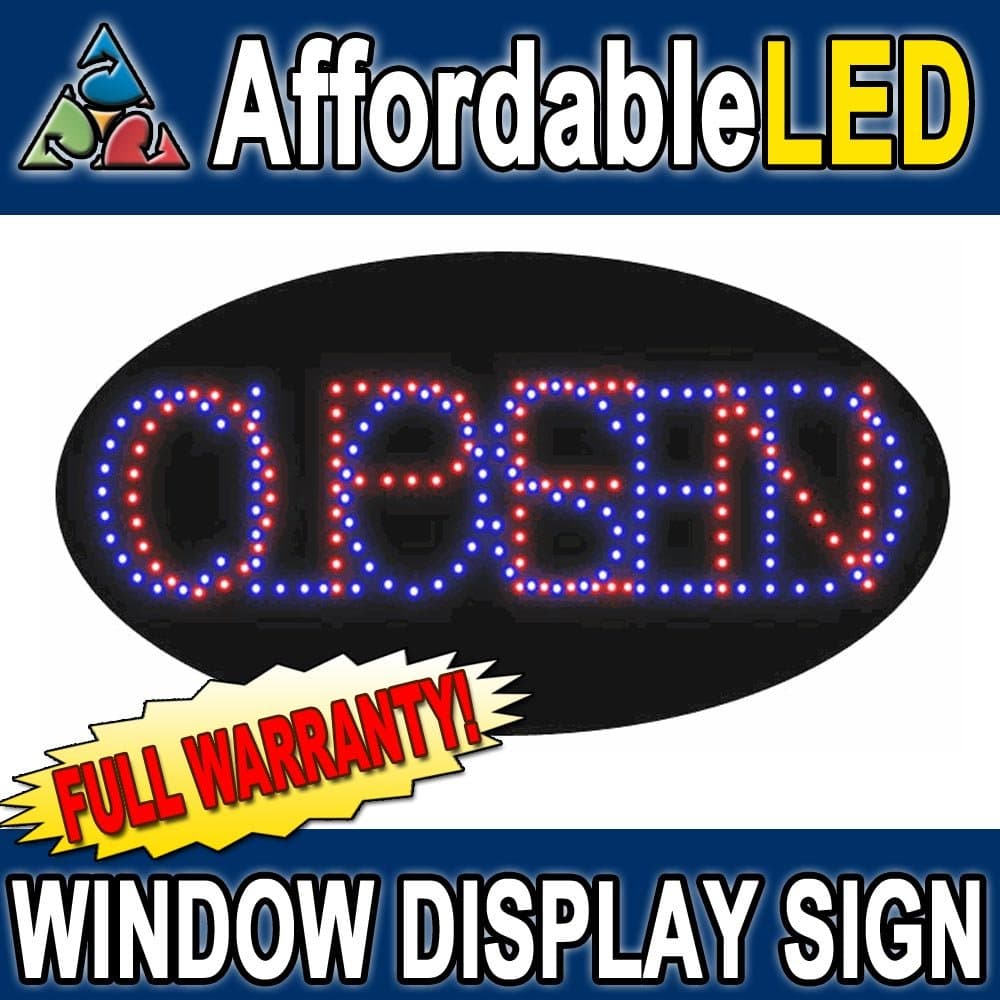 Open Closed LED Window Display Sign (Size 15"H X 27"L X 1"D)