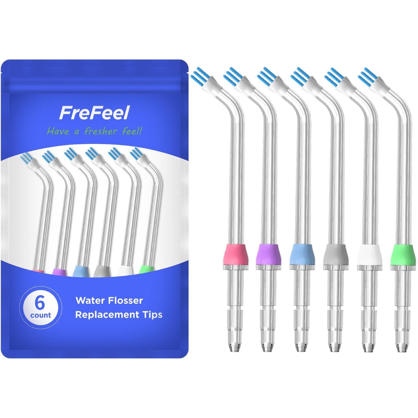 Replacement Tips for Waterpik Water Flosser (6 Plaque Seeker Tips)