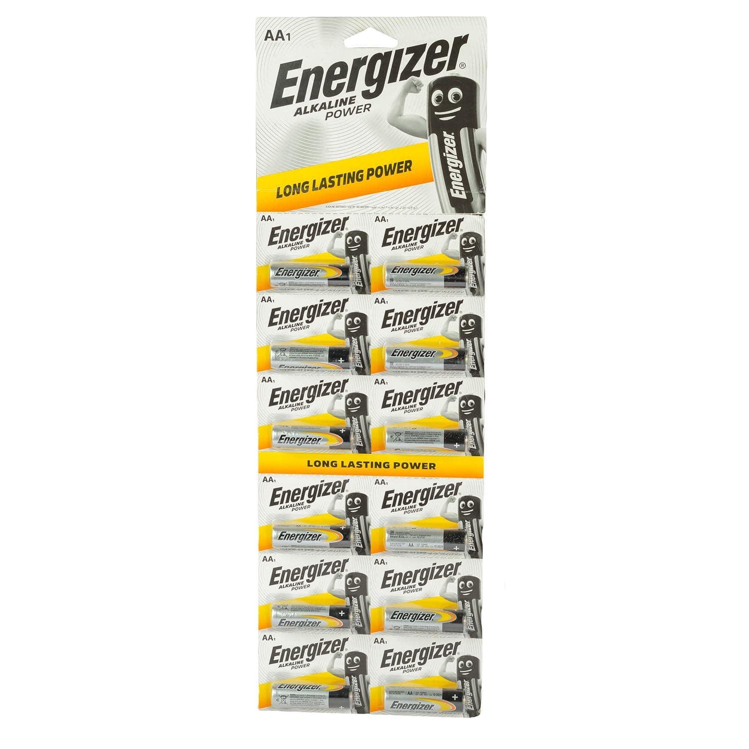 Energizer Alkaline Power AA Batteries - Long-Lasting Performance, Leak-Proof Design, Pack of 12