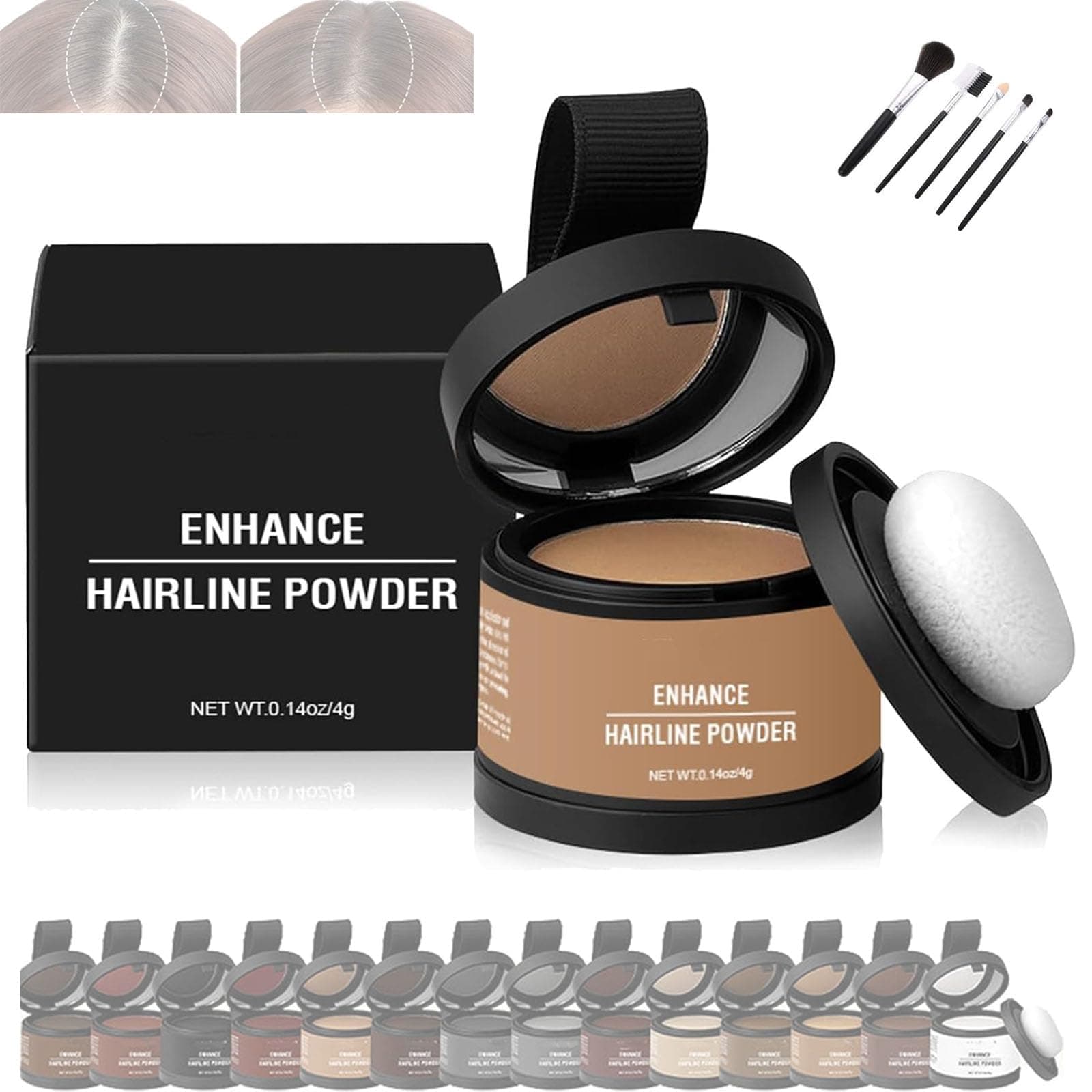 Waverloo Magic Root Cover Up,Waverly Magic Root Cover Up,Instantly Conceals Hair Loss,Maycheer Hair Rich Shading Powder,14 Colors Root Touch Up Powder with Mirror,Water Sweat Resistant (Dark Blonde)