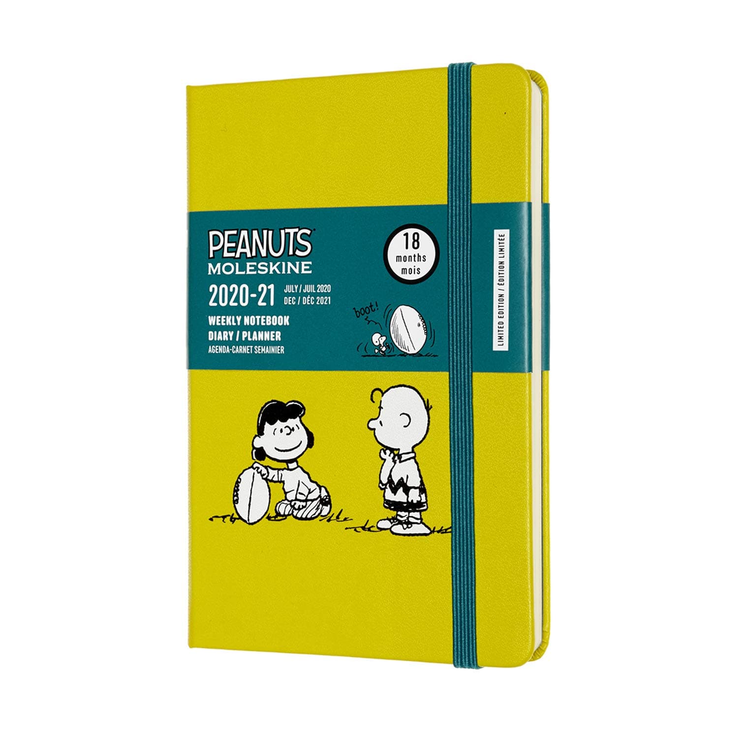 Moleskine - Peanuts 18-Month Weekly Planner/Diary, Weekly Notebook 2020/2021, Weekly Planner in Limited Edition, Lucy and Charlie Brown Theme, Hard Cover, Size Pocket 9 x 14 cm, 208 Pages