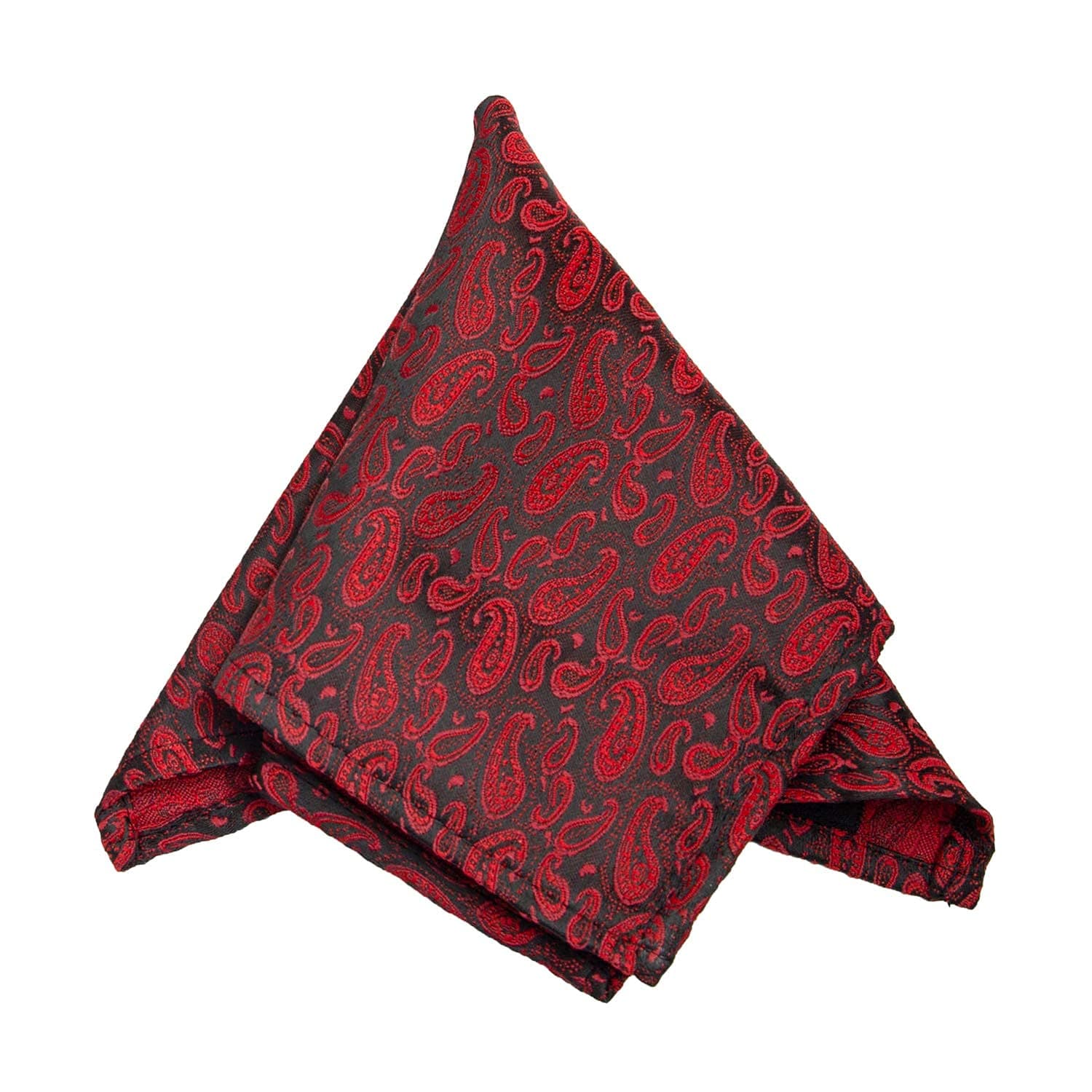 VIBHAVARI Men's Red Pocket Square