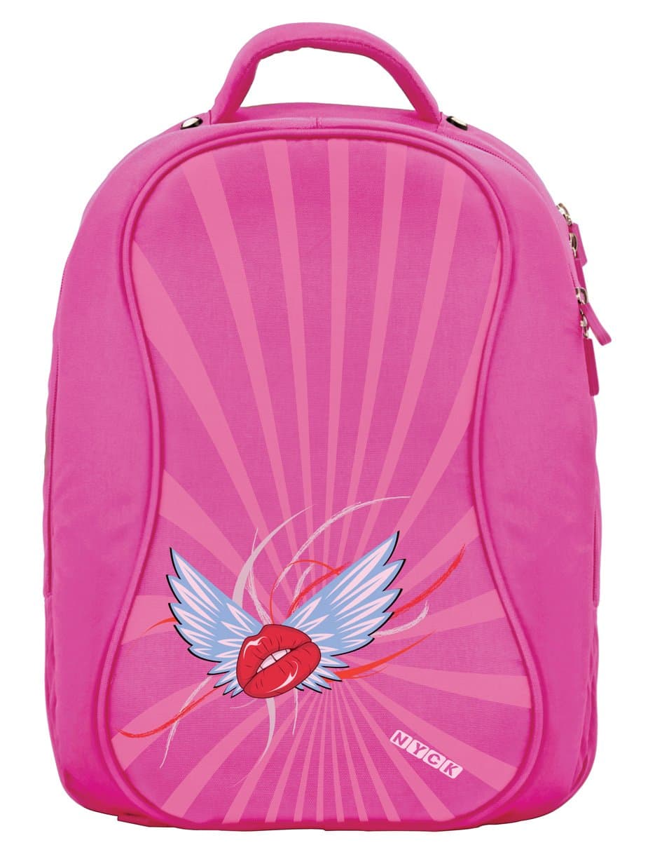 NYCK Backpack for Notebook / Laptop 14.1" (Pink - Lips Wings)