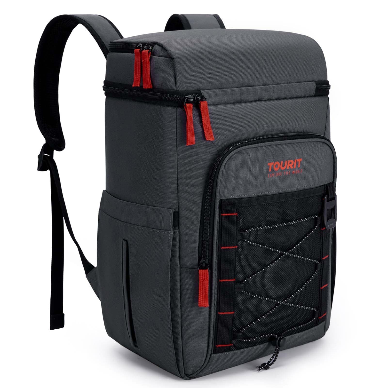 Cooler Backpack Insulated Leak Proof 30 Can, 2 Thick Insulated Compartments Thermal Bag, Waterproof Lightweight Beach Travel Camping