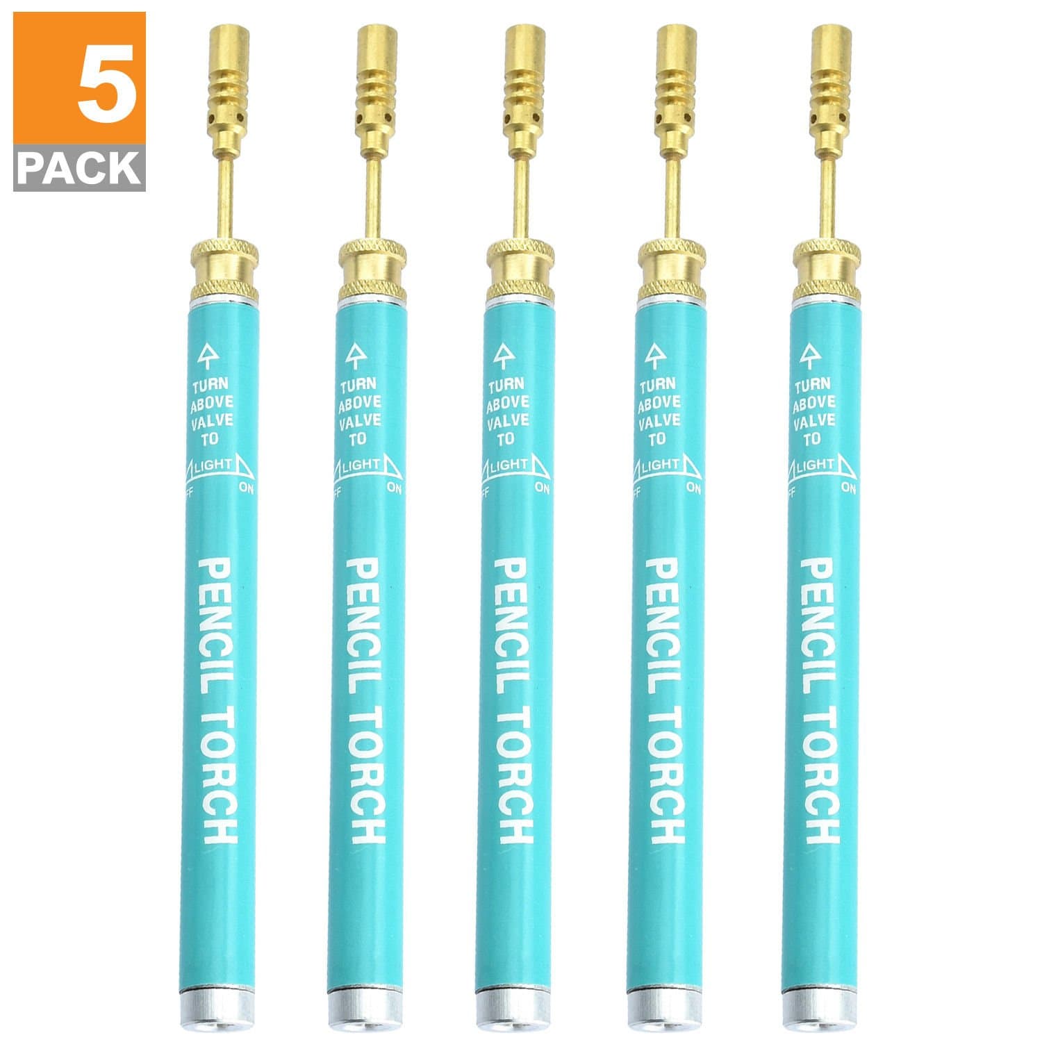 Butane Pencil Torch | 5 Pack Refillable Multipurpose Gas Welding Soldering