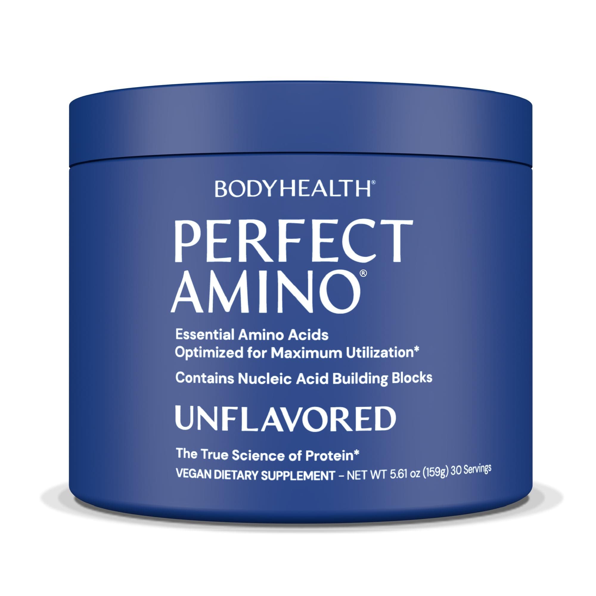 PerfectAmino - BCAA and EAA Powder for Pre and Post Workout - Amino Acid Energy Drink for Men and Women to Support Lean Muscle and Recovery - Unflavored (Lightly Sweetened) - 30 Servings