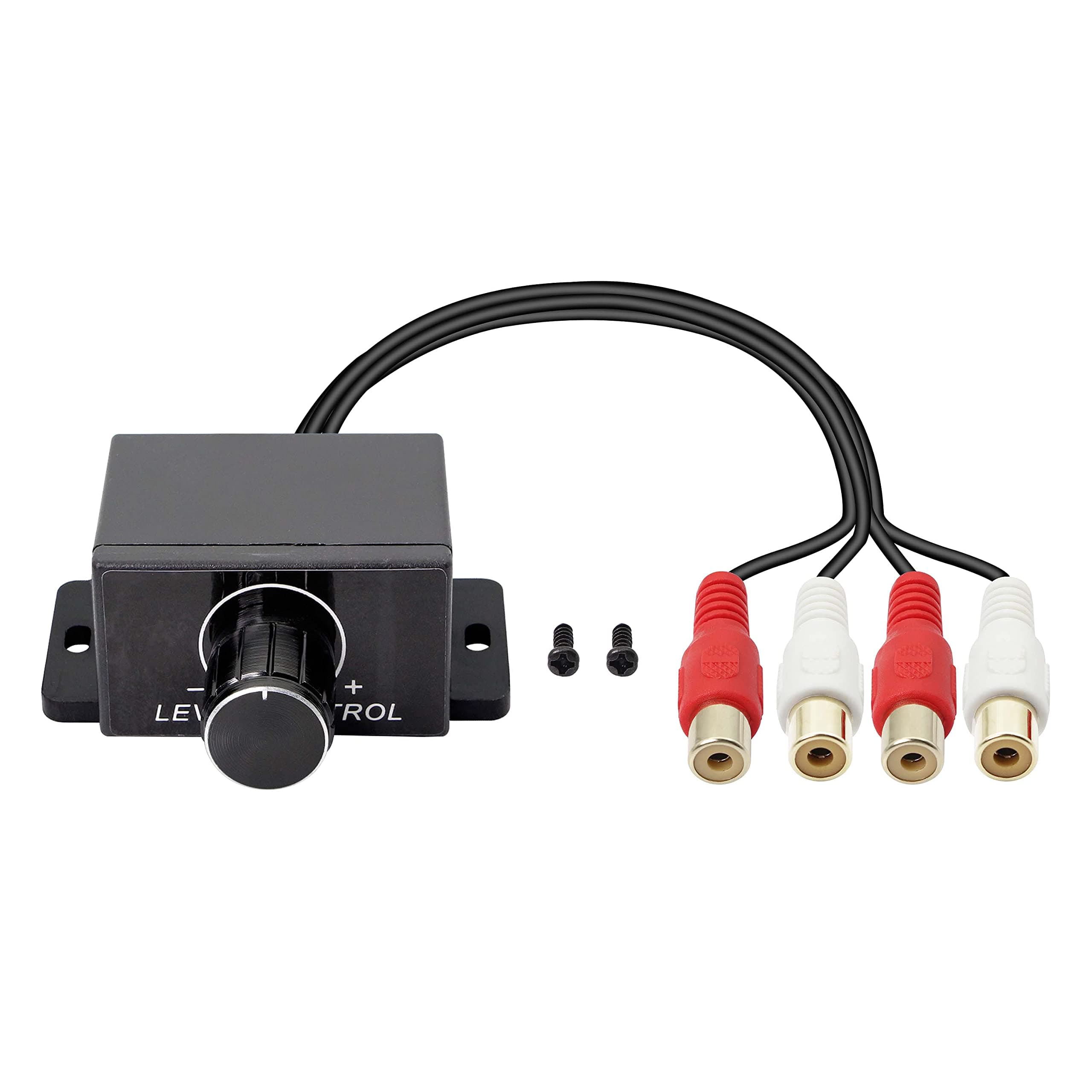 XMSJSIY Universal RCA Level Controller Car Audio Amplifier RCA Audio Adjuster Bass Boost Volume Control Knob and Cable for Car Motorcycle Speakers Home Theater