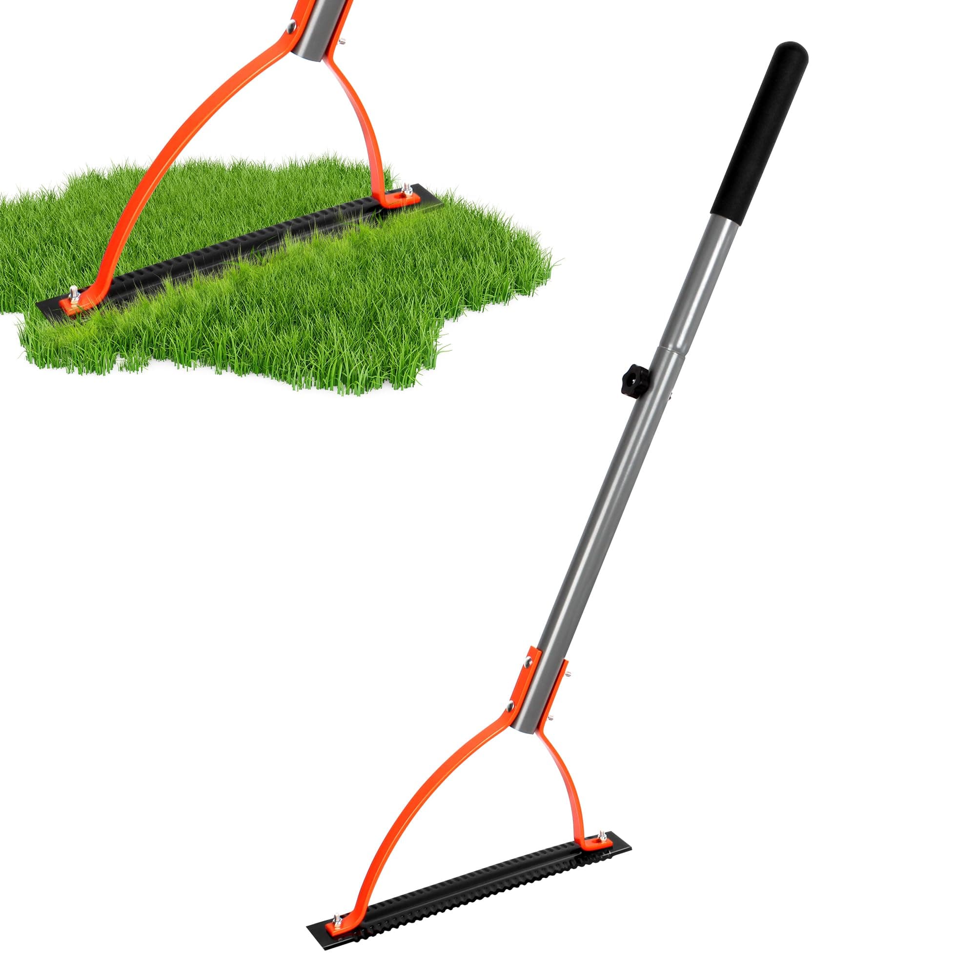 Walensee Weed Grass Cutter with Serrated Double-edged Sharp Blade Manual Grass Whip with 30 Inch Steel Handle Cut Overgrown Weeds Cutting Hand Tool Steel Sod Cutter for Garden, Yard, Field and Ditches