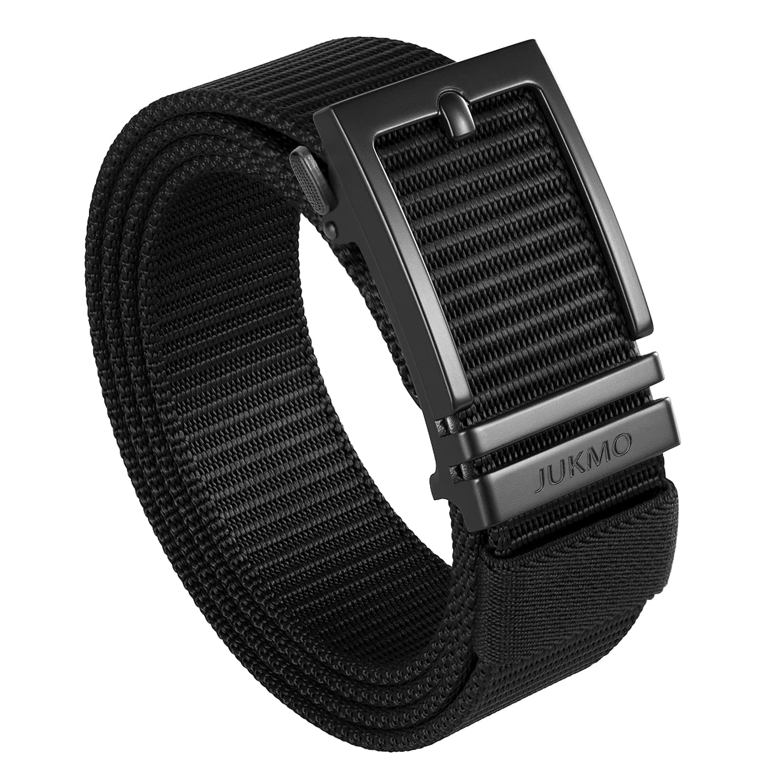 JUKMO Ratchet Golf Belt for Men, Nylon Web Tactical Belt with Automatic Slide Buckle