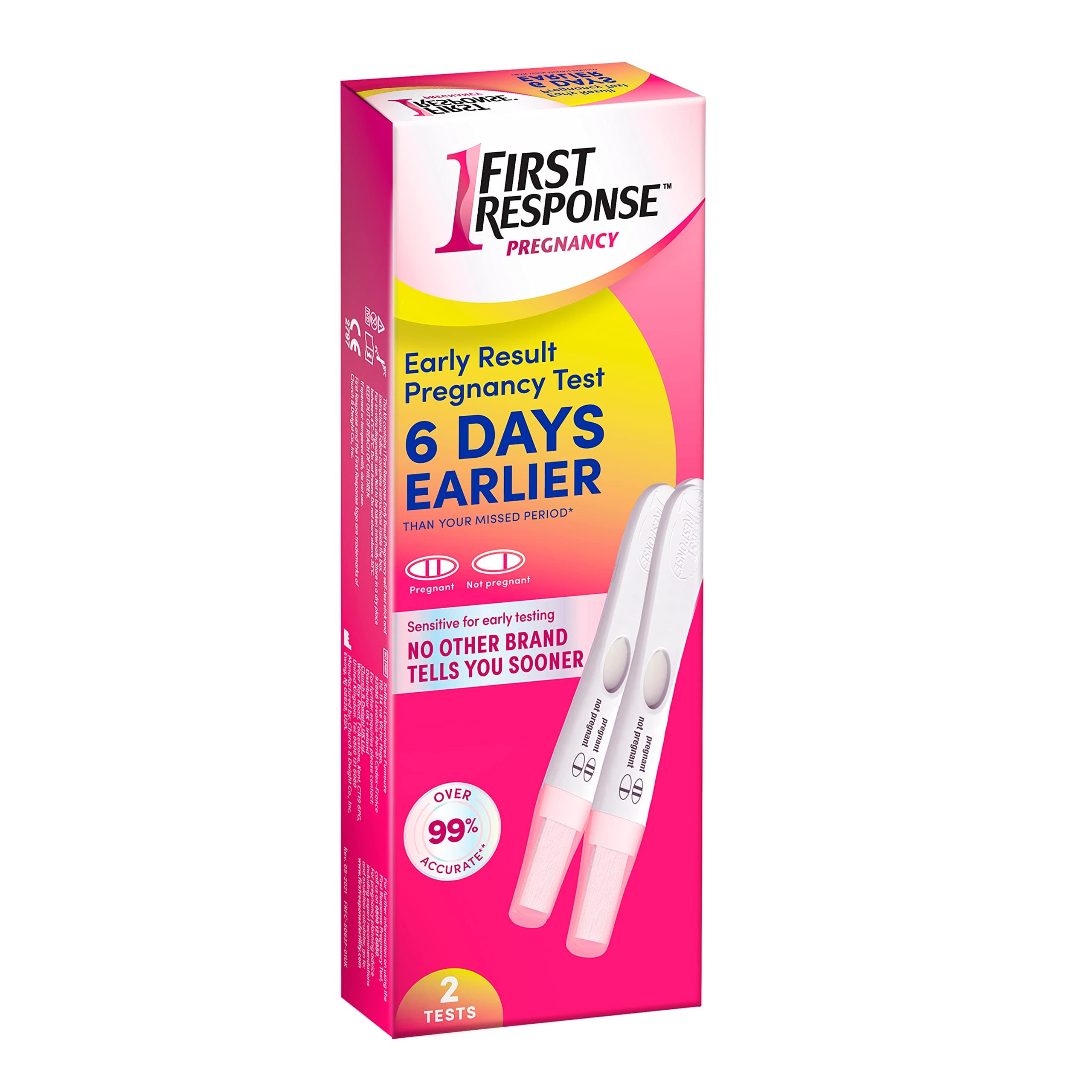 First Response Early Result Pregnancy Test, 2 tests Pack of 1 (package may vary)