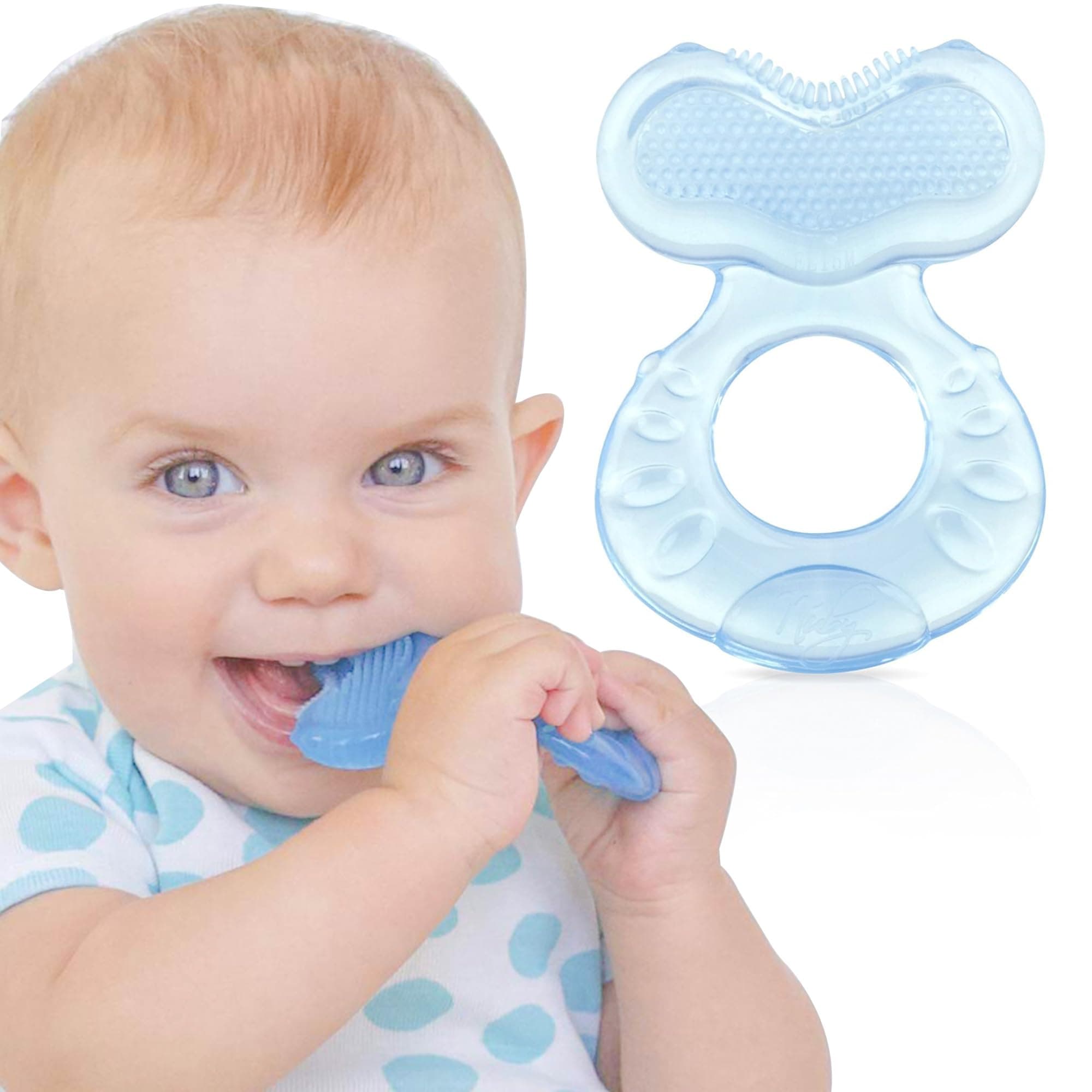 Silicone Teether with Bristles (Colors May Vary)