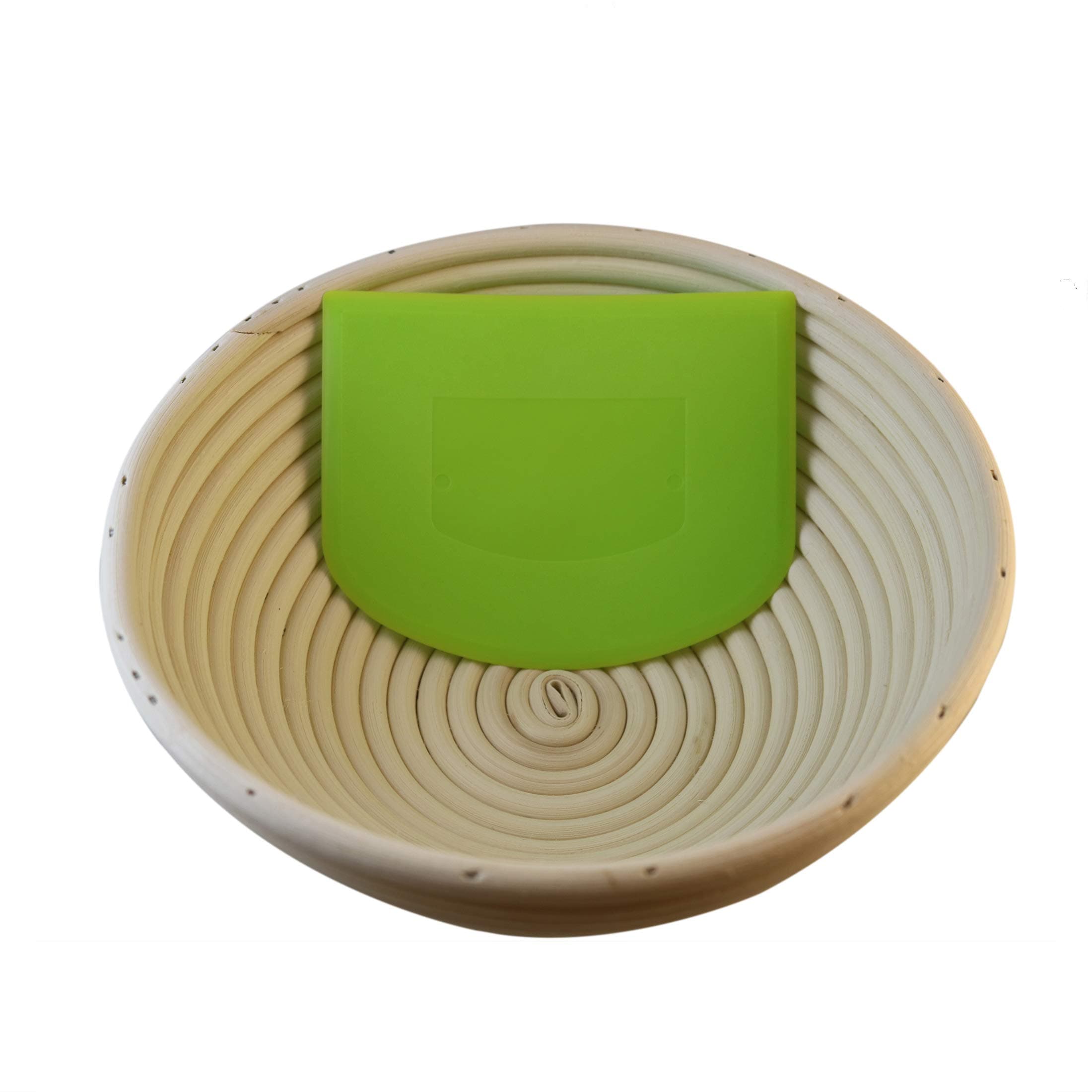 Banneton Proofing Basket Set with Liner and Dough Scraper (10 inch - 25 cm) - Sourdough Proving Basket & Liner | Premium Quality | Charles Good Food