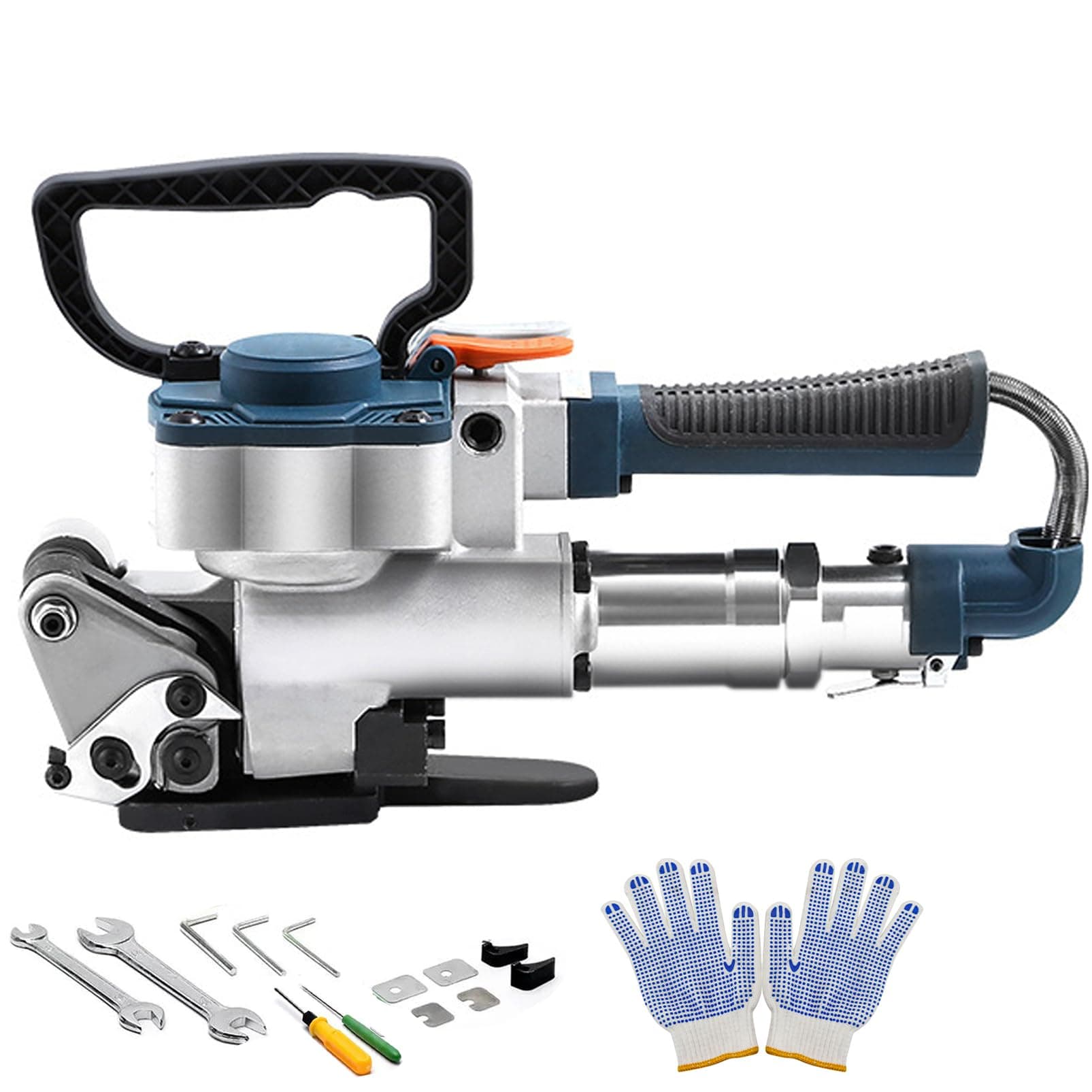 HIGHTOP B19 Pneumatic Strapping Tool Packaging Strapping Machine No Sub-Banding Handheld Strapping Machine for PP &PET Belt Width 1/2" 3/4"