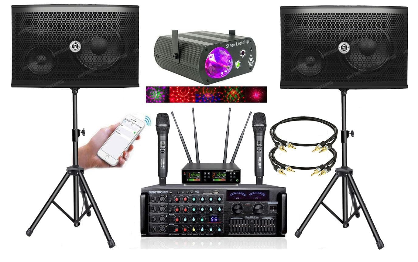 - SINGTRONIC Professional 2000 WATTS Complete Karaoke System Package Free: Unlimited YouTube Songs, Built HDMI, Voice Record, Optical/Coax