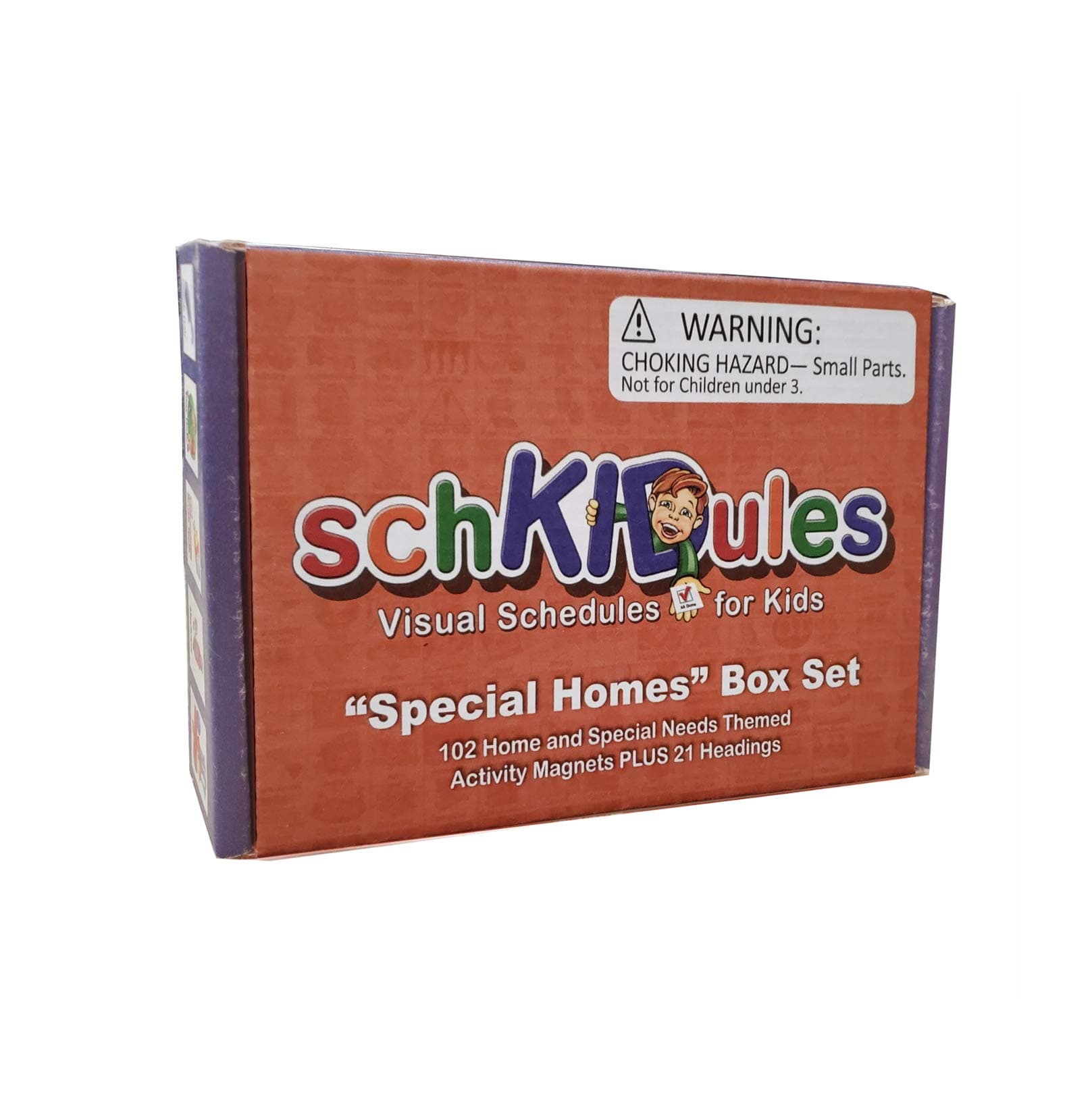SchKIDules 123 Pc Special Homes Box Set for Visual Schedules, Kids Calendars and Behavior Charts: 102 Activity Magnets Plus 21 Headings Magnets