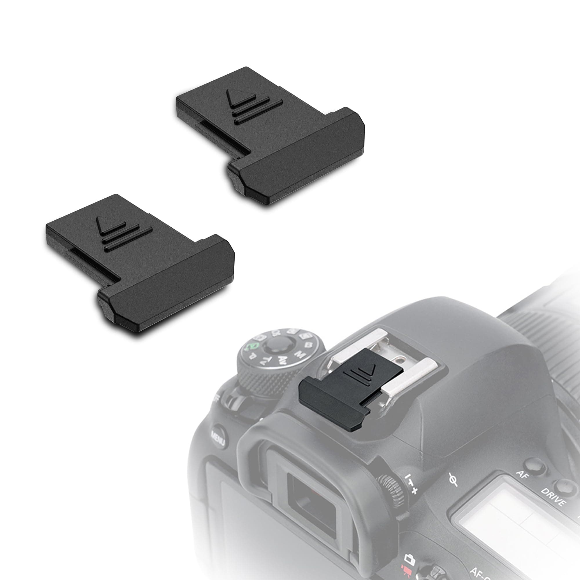 Hot Shoe Cover Camera Cap Protector for Canon -Pack of 2, Black