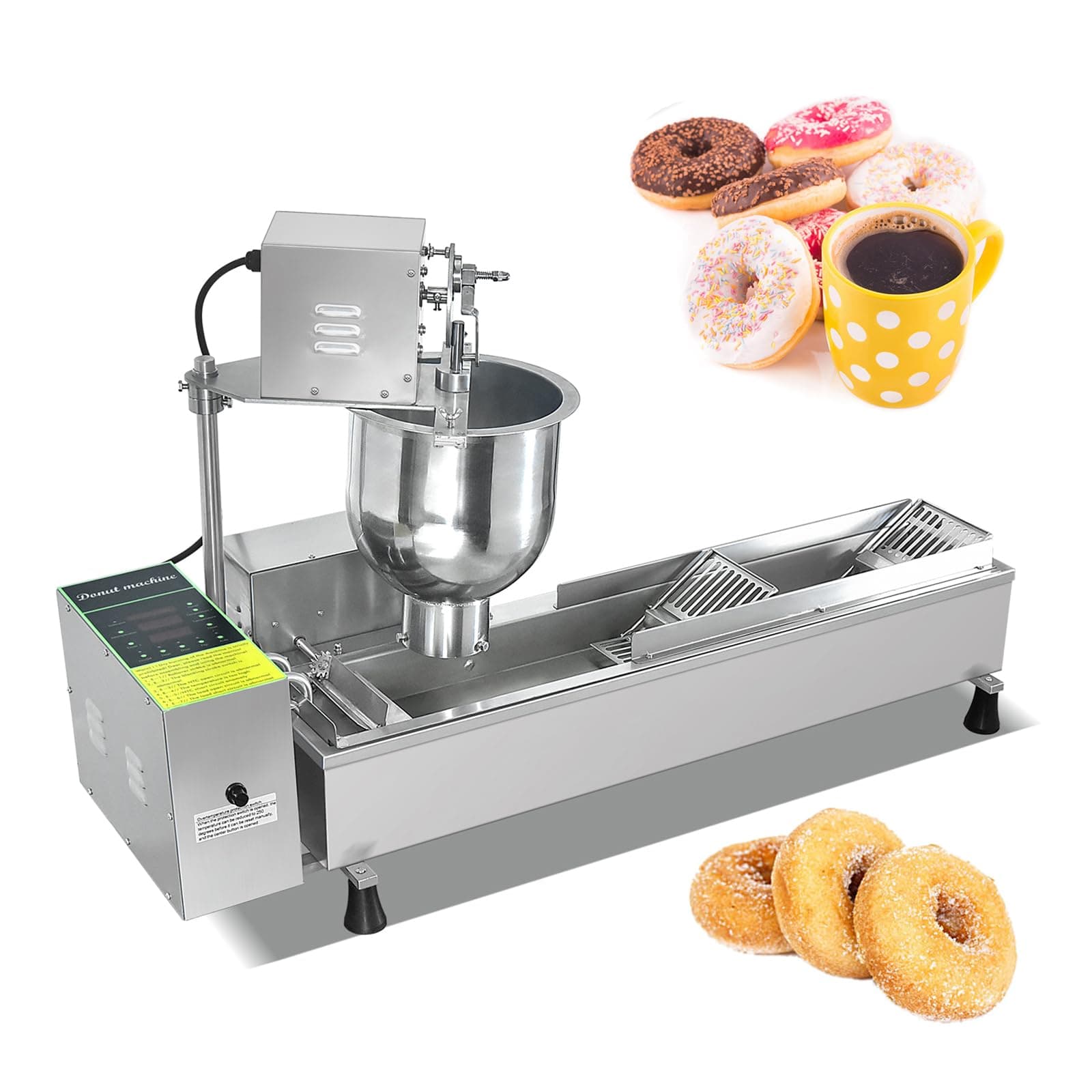 Kolice Commercial Donuts Making Machine,Frying Donuts Maker,Mini Donut Maker,Included Timer Control, Auto Counting,Flipping, Dropping
