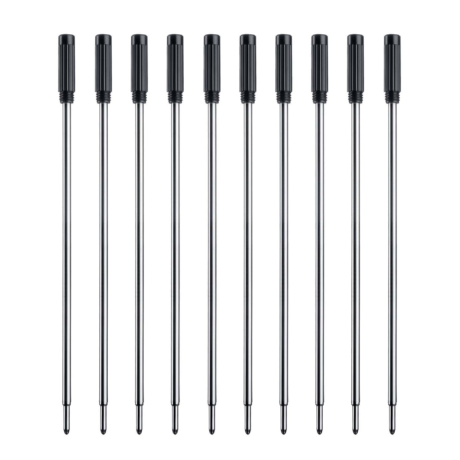 Black Ink Refills (10pcs), Replaceable Pens Refills, 1mm Medium Tip - Black
