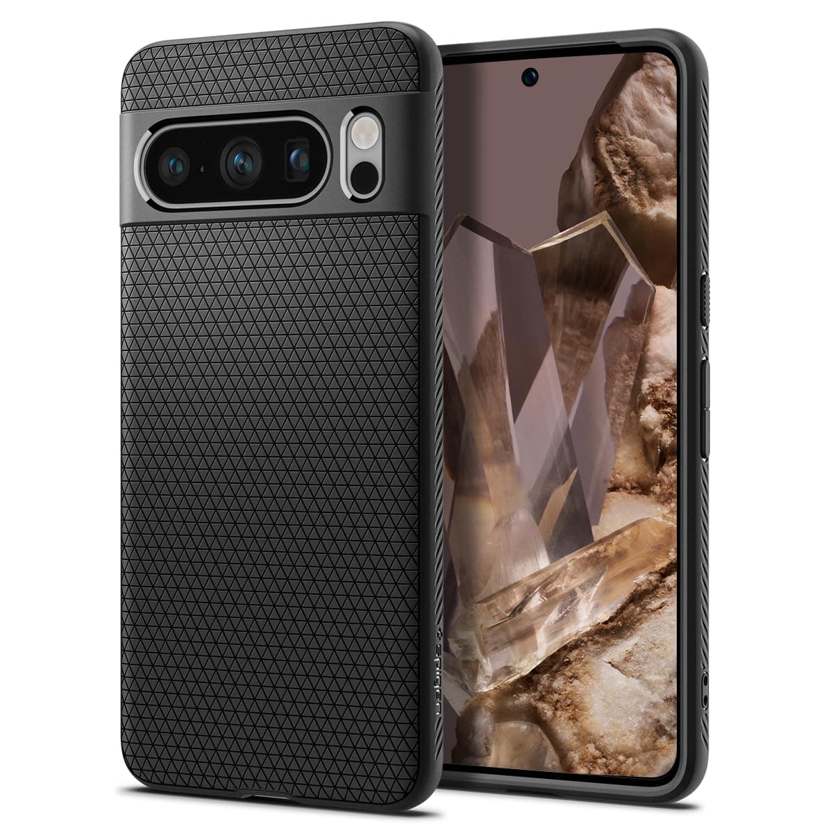 Spigen Liquid Air for Google Pixel 8 Pro Case, Pixel 8 Pro Back Cover (2023) - TPU|Matte Black
