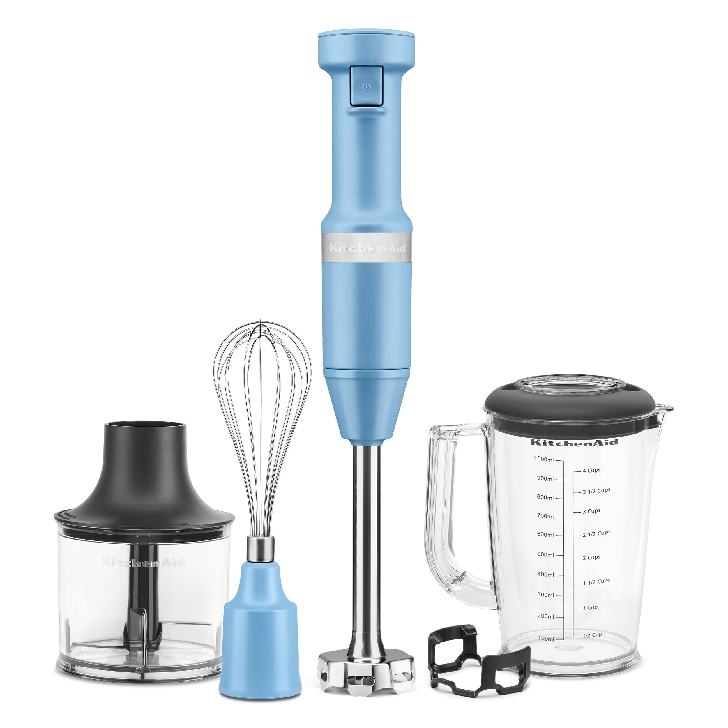 KitchenAid Variable Speed Corded Hand Blender with Accessories, Blue Velvet, KHBV83VB