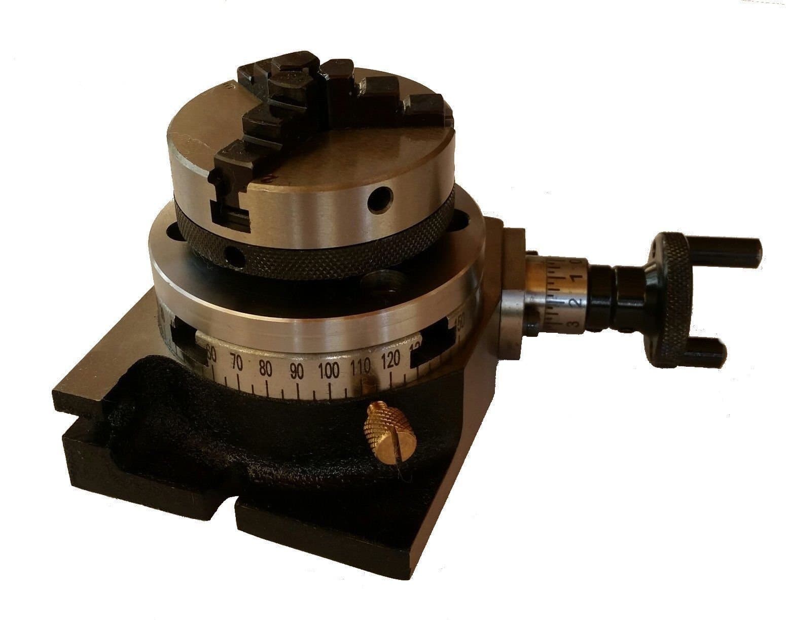 Rotary Table Horizontal & Vertical 3" / 75mm with 65mm Lathe Chuck for Milling