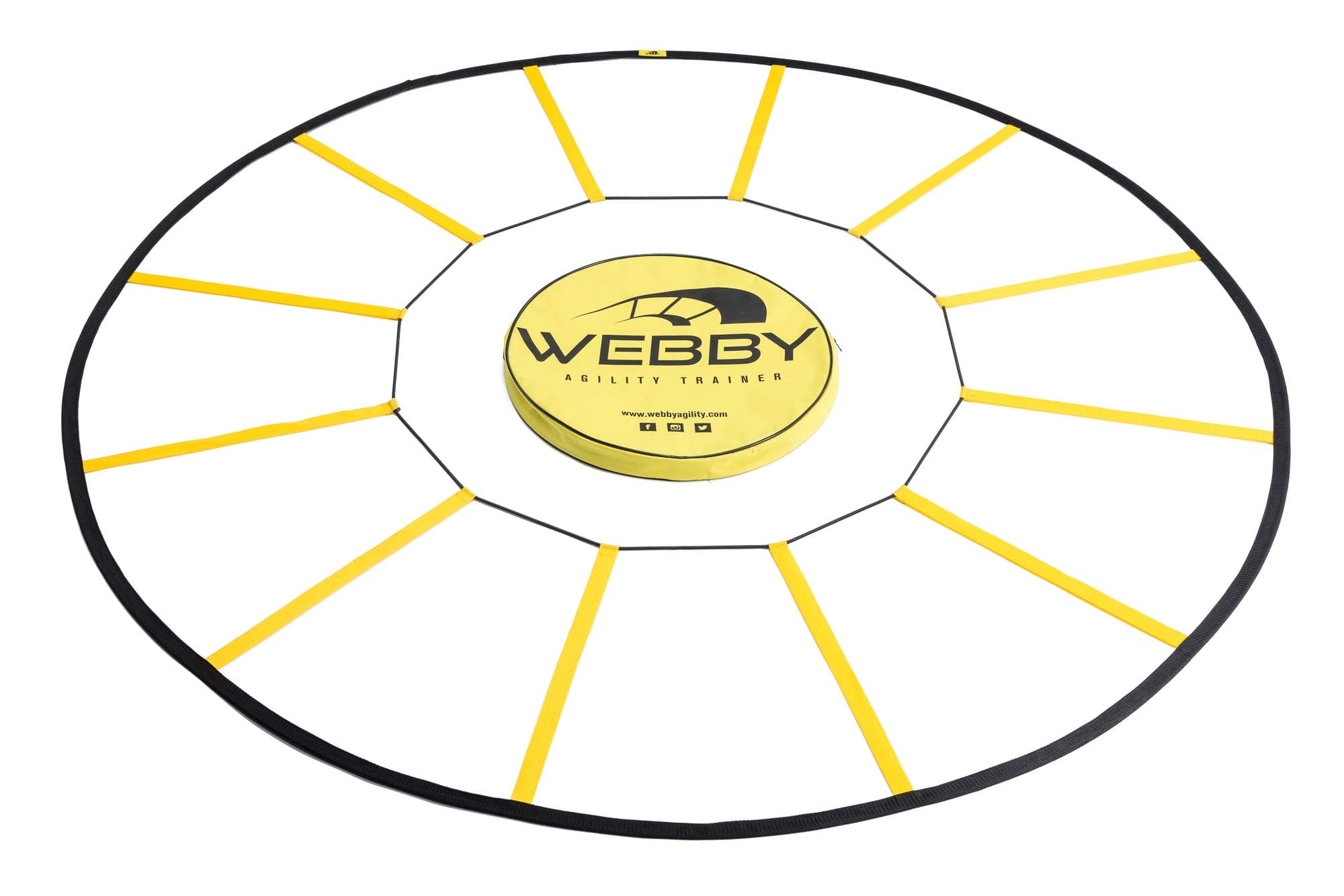 Webby Agility Trainer – Circle Speed and Agility Ladder for High Intensity Reactive Footwork Drills and Skills – A Circular Piece of Reaction Training Equipment That Changes The Way You Move