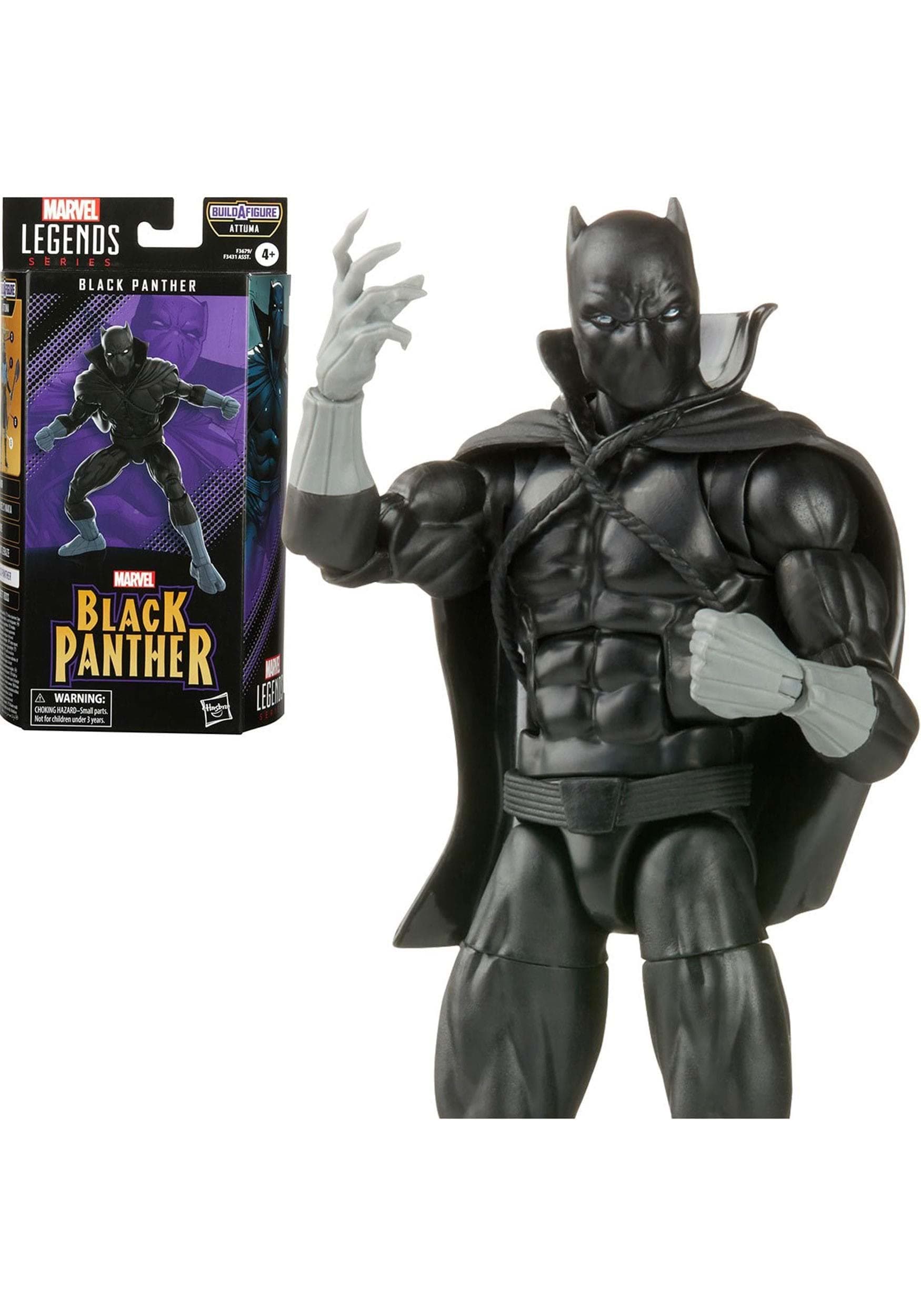 Hasbro Legends Series Classic Comics Black Panther, 15 cm Action Figure, 2 Accessories, 1 Build-A-Figure Element