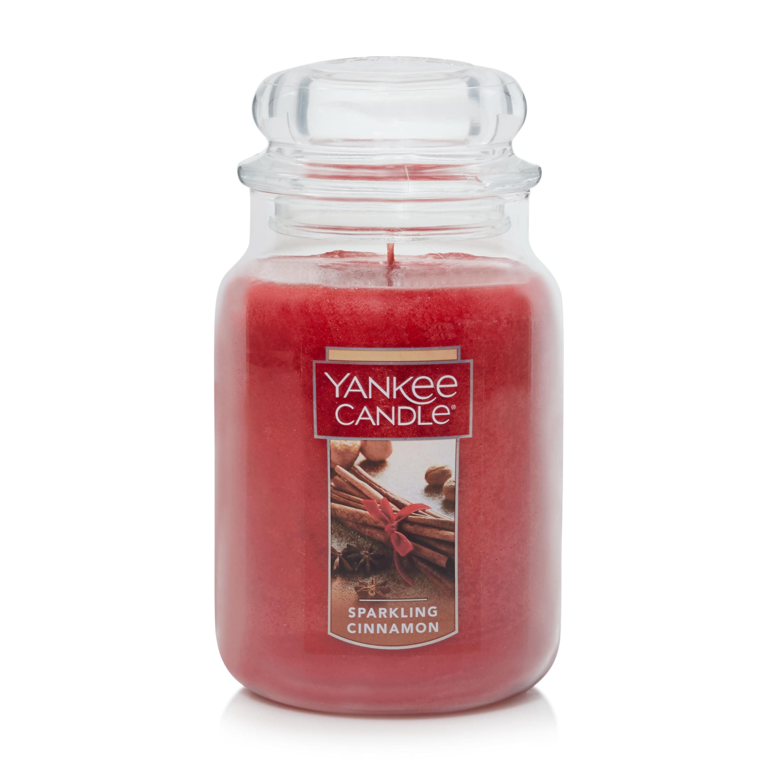 Sparkling Cinnamon Scented Classic 22oz Large Jar Single Wick Candle Over 110 Hours of Burn Time