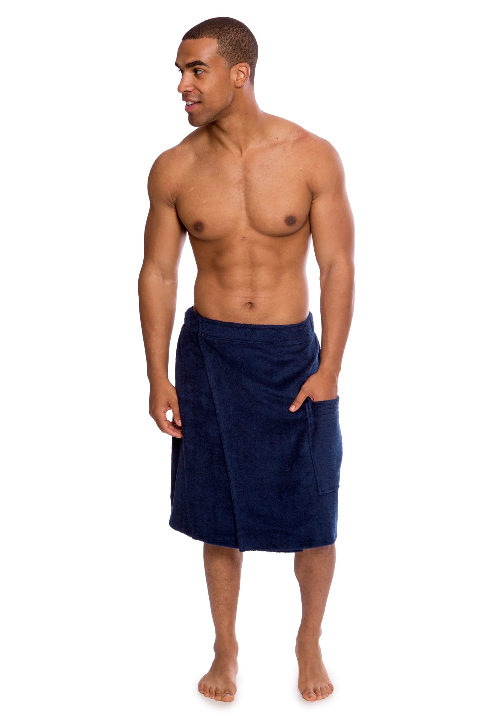 Men's Terry Cloth Spa Wrap - Comfortable Spa Gift for Him by Texere (Forestcalm)