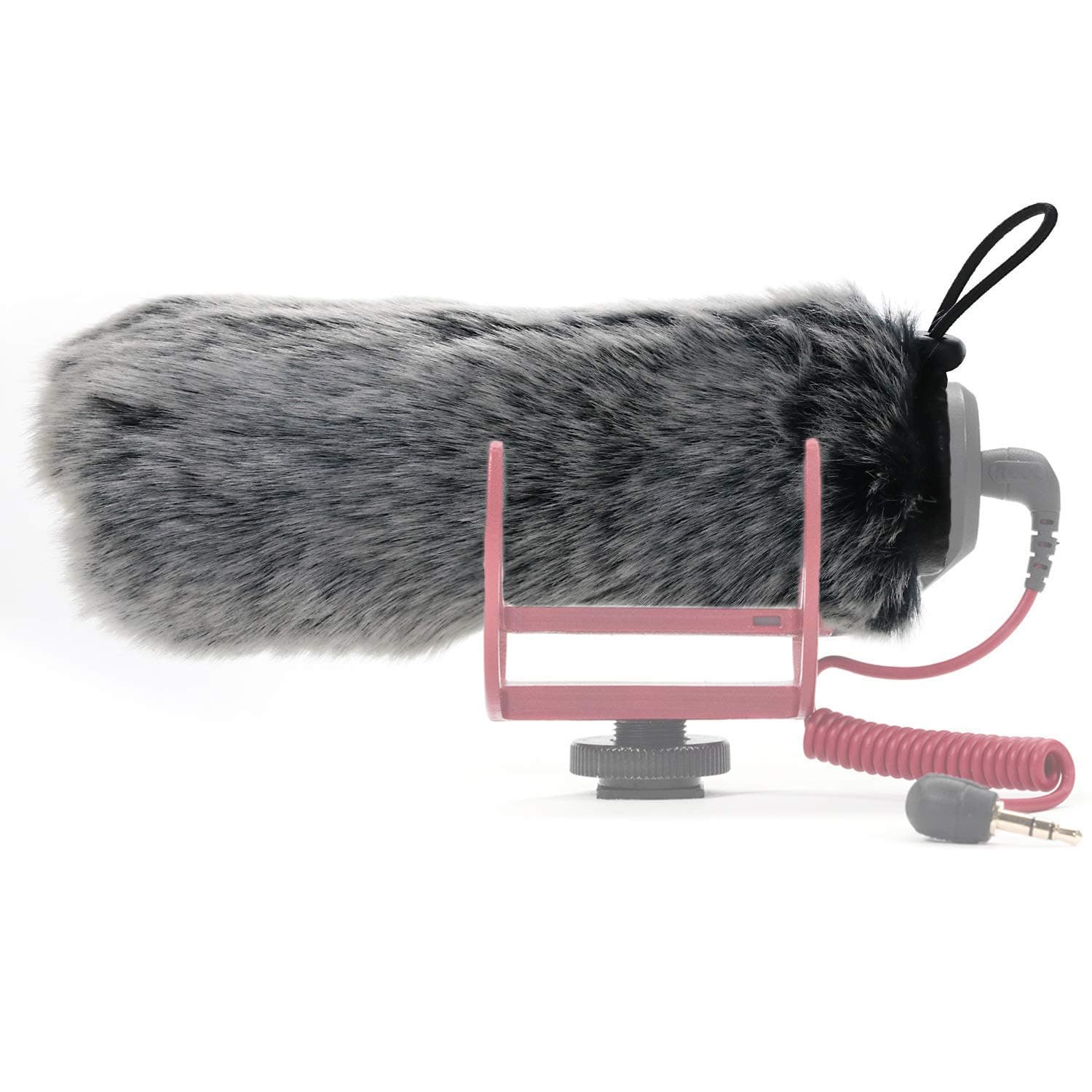 SUNMON Microphone Furry Windscreen, Dead Cat Wind Muff Mic Windshield Fur Foam Cover as Pop Filter Compatible with Rode VideoMic GO Camera Microphone