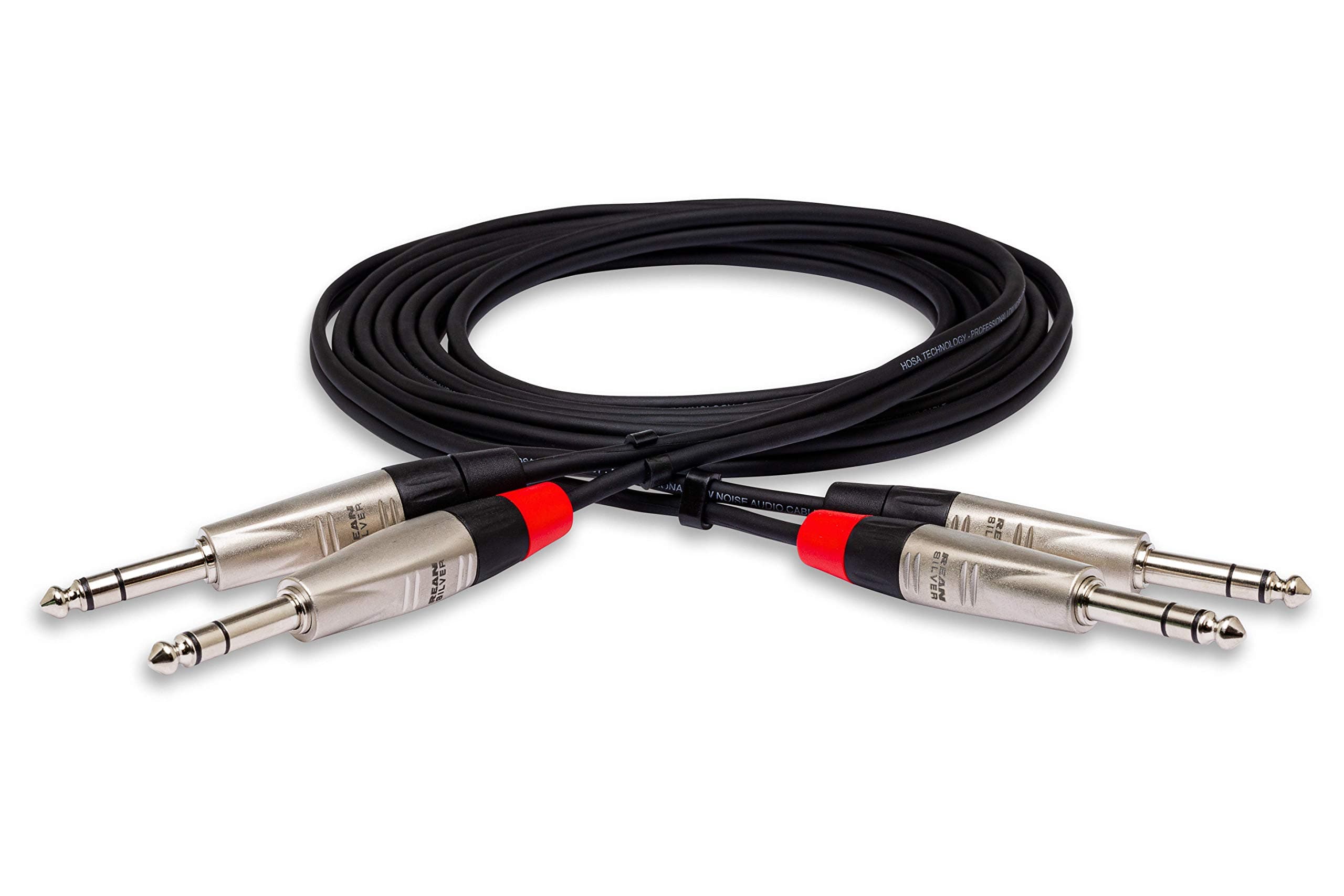 HSS-005X2 Pro Stereo Balanced Interconnect Cable - Dual 1/4-inch TRS Male to Same - 5 Foot
