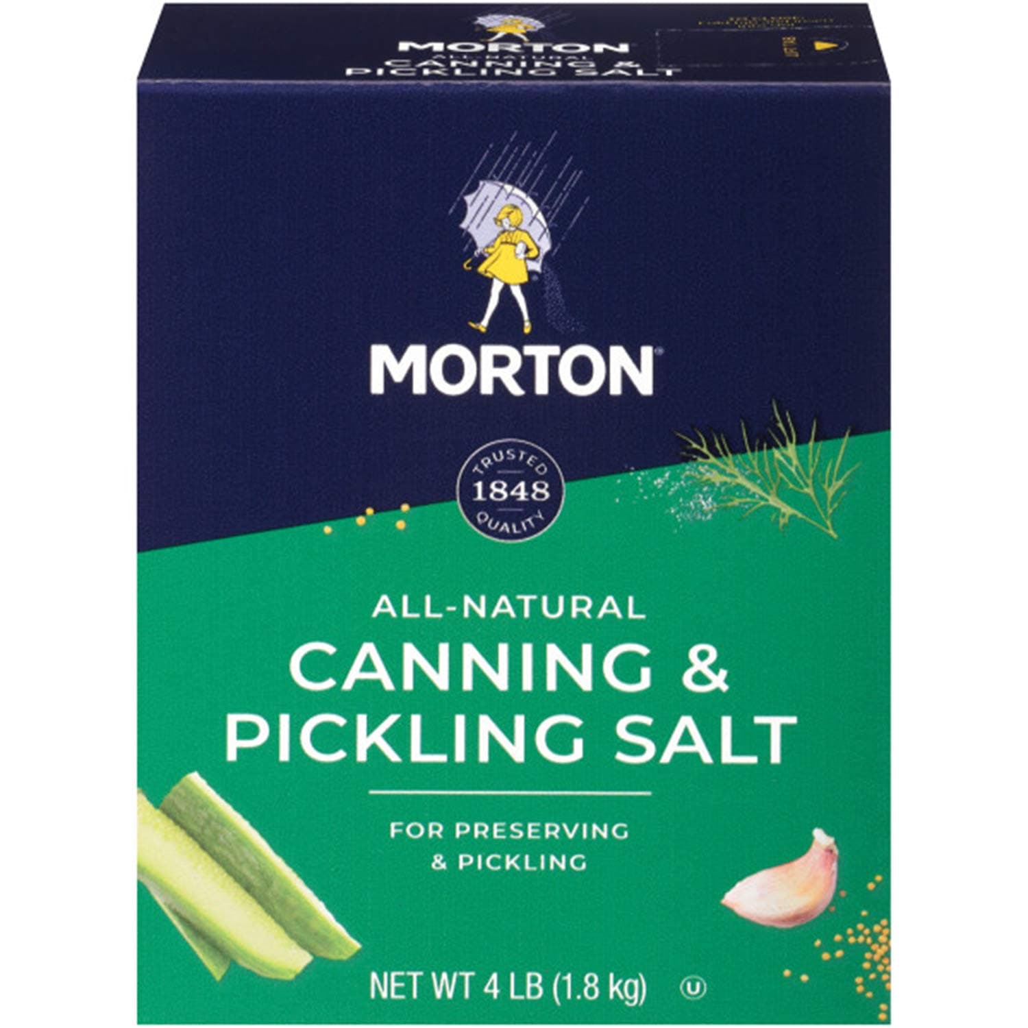 Morton Canning and Pickling Salt, Bulk Salt, 4 Pound (Pack of 1), White