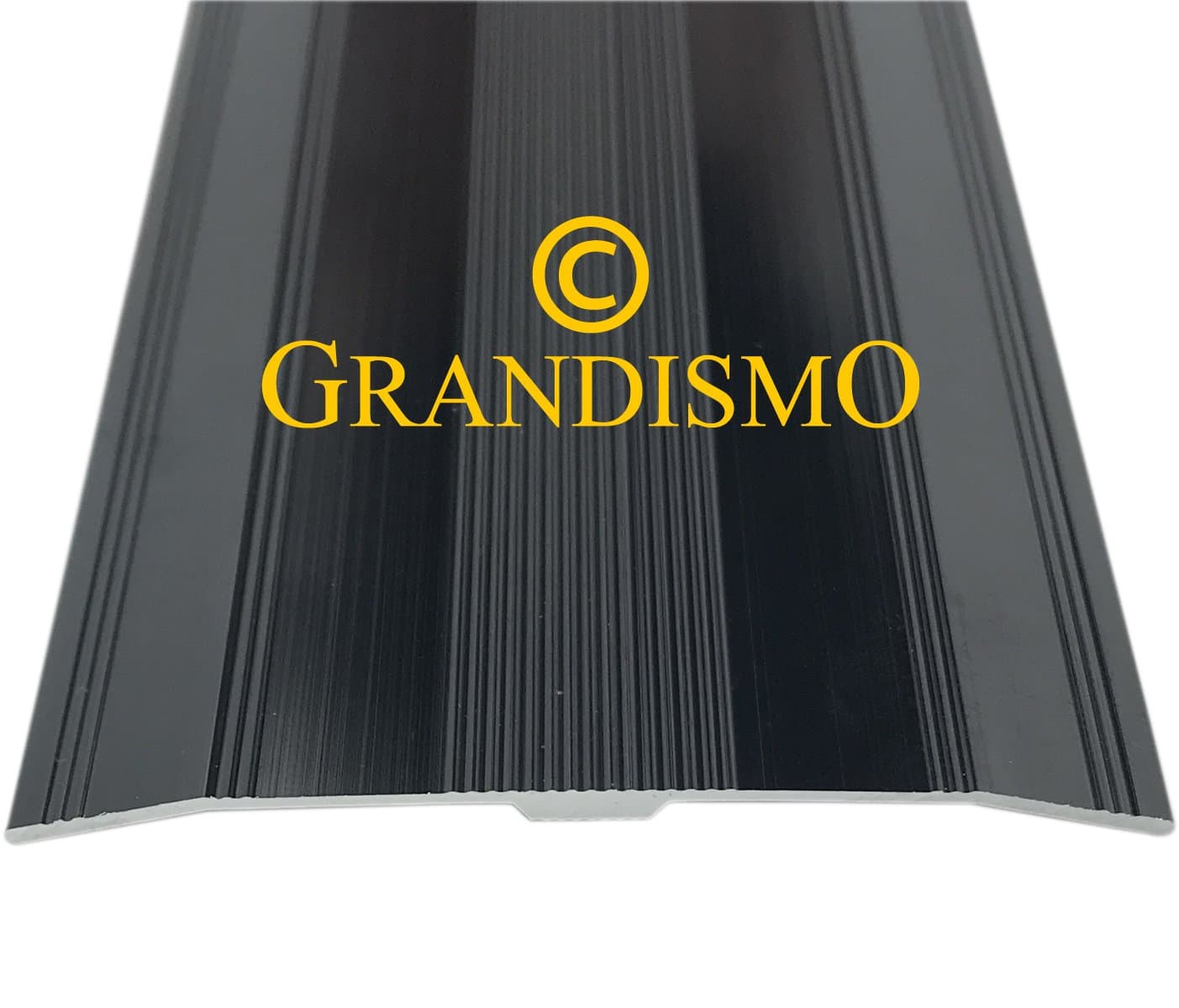 Extra Wide Carpet Cover Strip - 61mm Width - 3ft (0.9metre) Length - Threshold Trim Strip Metal Door Bar - Cover Damage Carpets - Black - by Grandismo