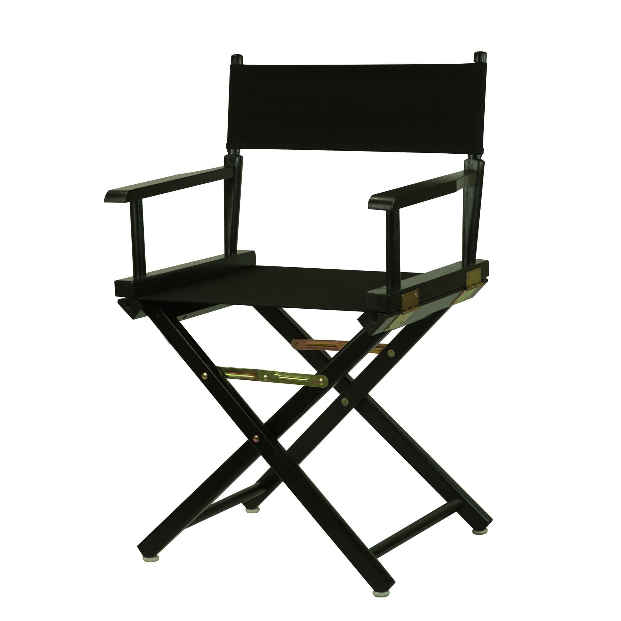 18-Inch , Black Frame/Black Canvas : Casual Home Black Frame Canvas Director Chair, 18", Black