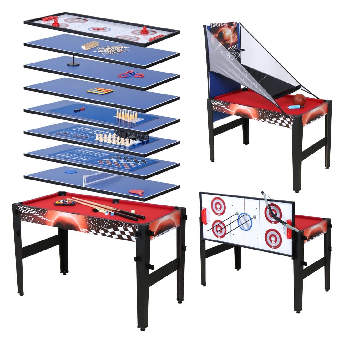 Funmall 14 in 1 Multi Game Table 14 Combination Game for Family Use Game Room