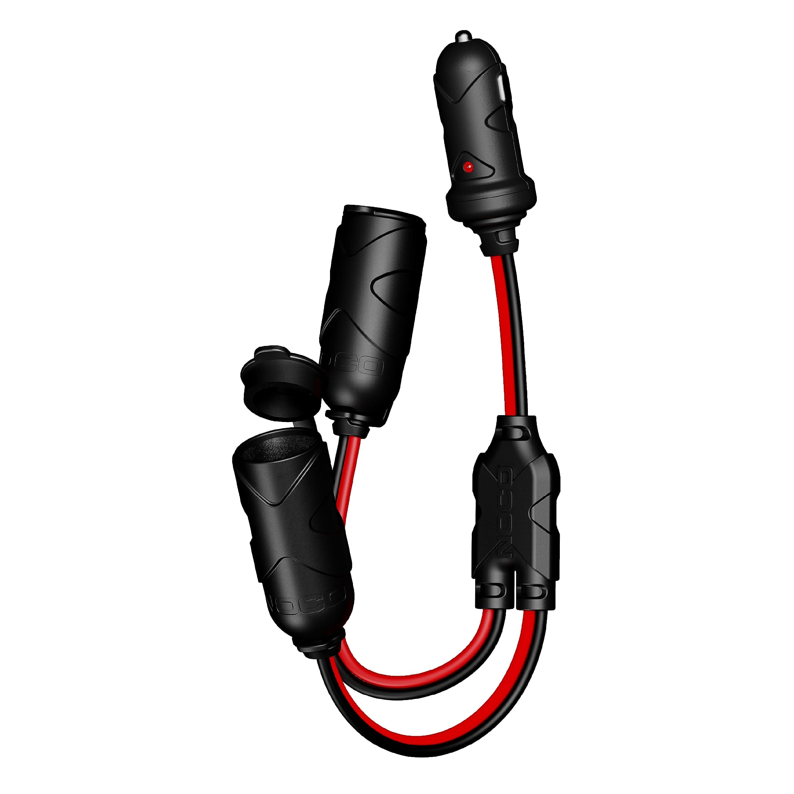 GC020 12 Volt Plug 2-Way Splitter, Red and Black